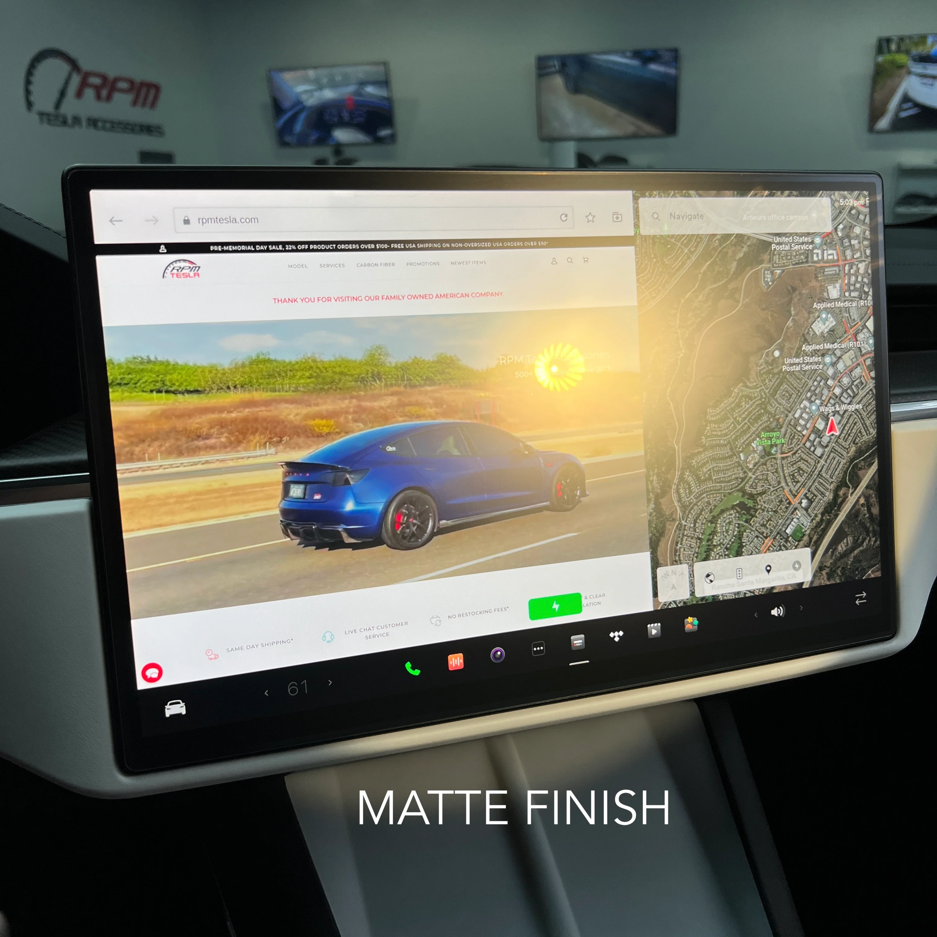 2021+ | Model S & X 9H Glass Screen Protector Kit (2 Pieces - Front & Rear Displays) - Image 3