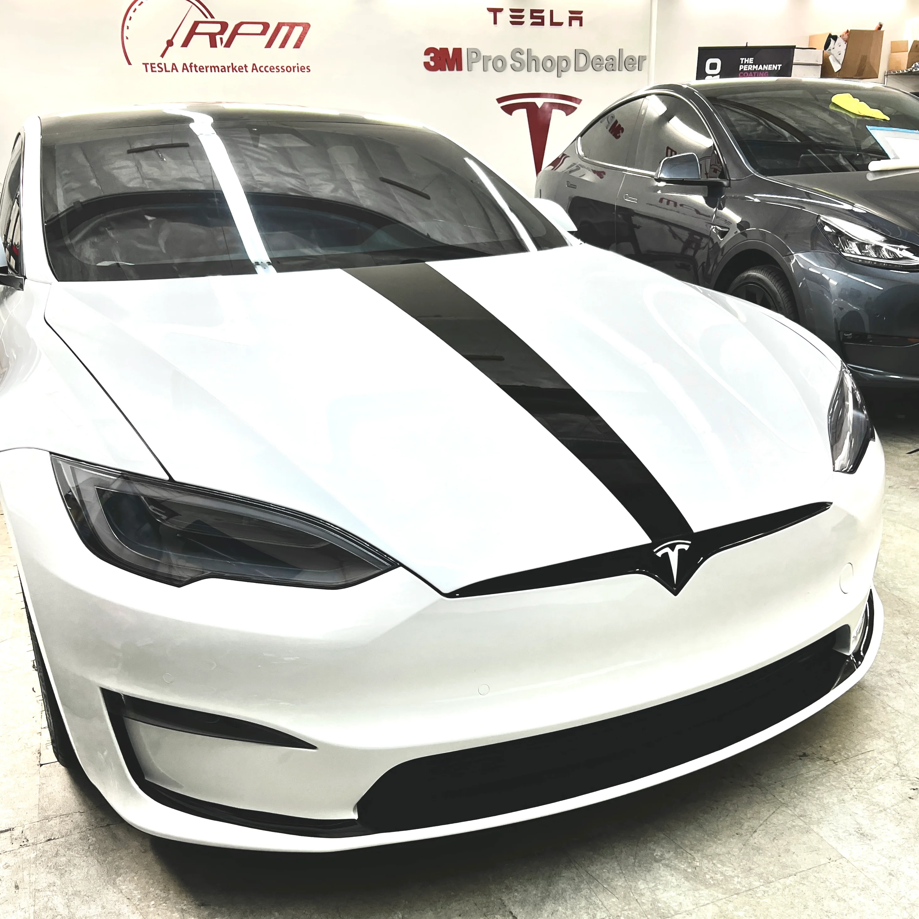2021+ | Model S Front Bumper Apron - 3M Vinyl Applique - Image 3