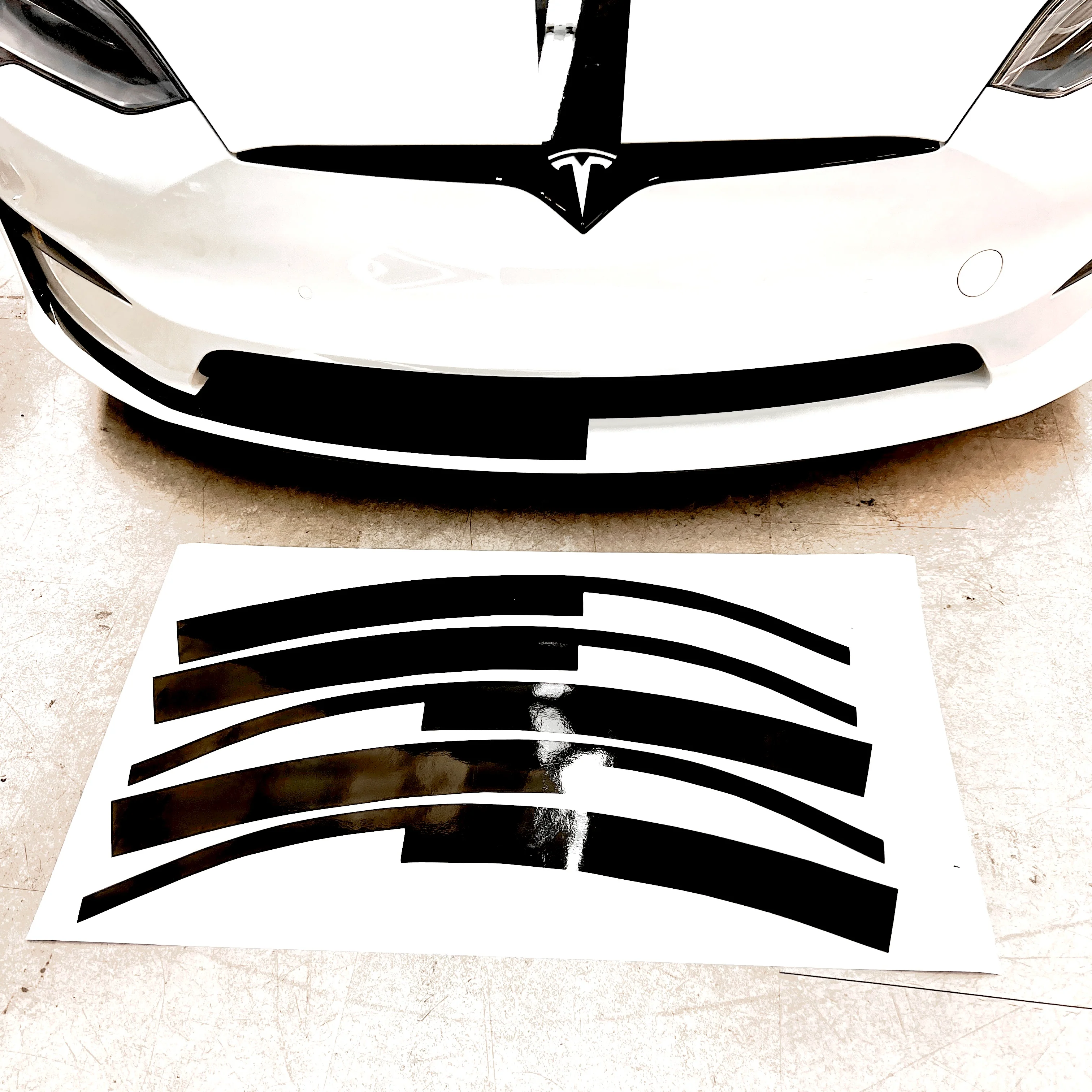 2021+ | Model S Front Bumper Apron - 3M Vinyl Applique - Image 6