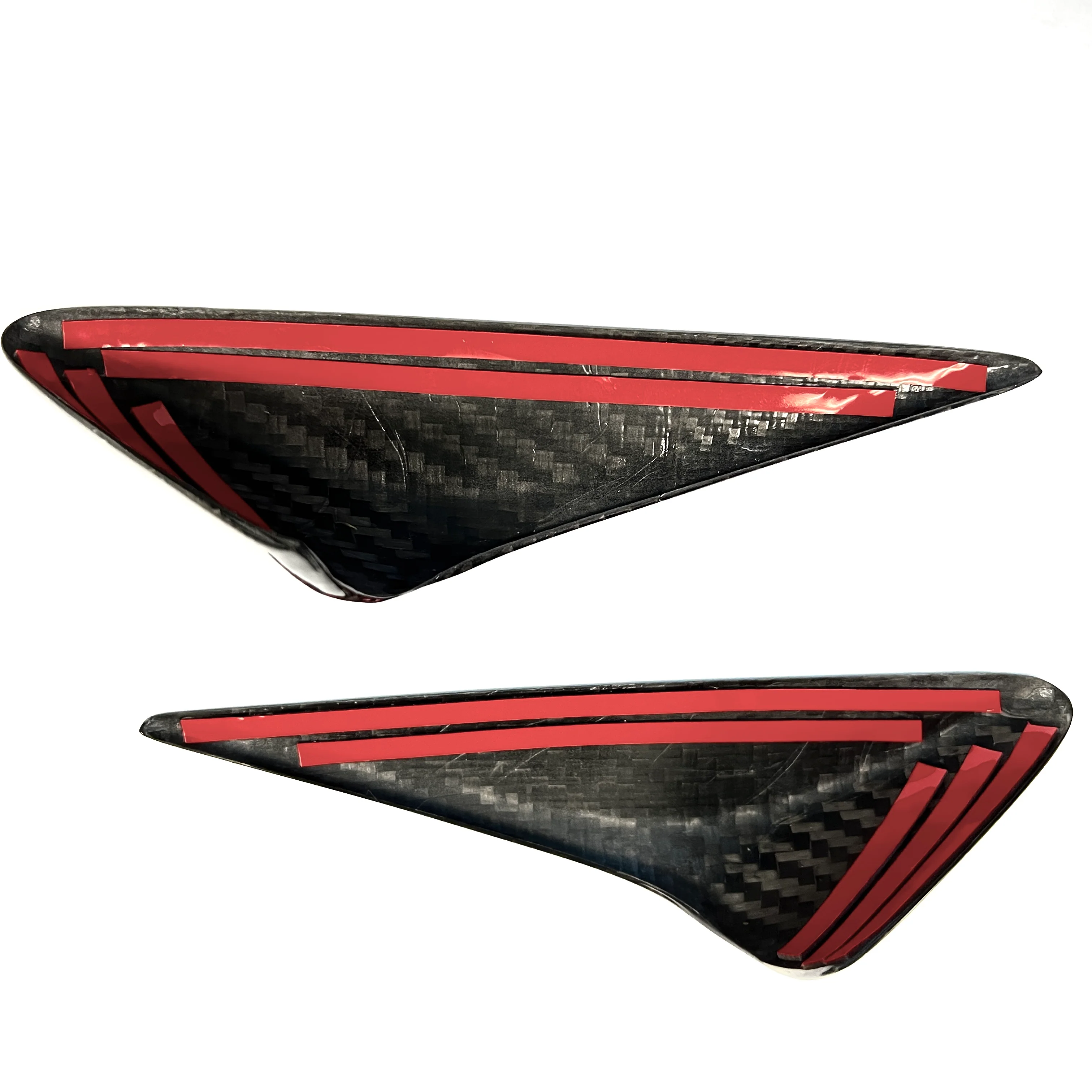 2021-2022 | Model S Top Half Style Turn Signal Overlays (1 Pair) - Fits Hardware 3.0 - Real Dry Molded Carbon Fiber - Image 16