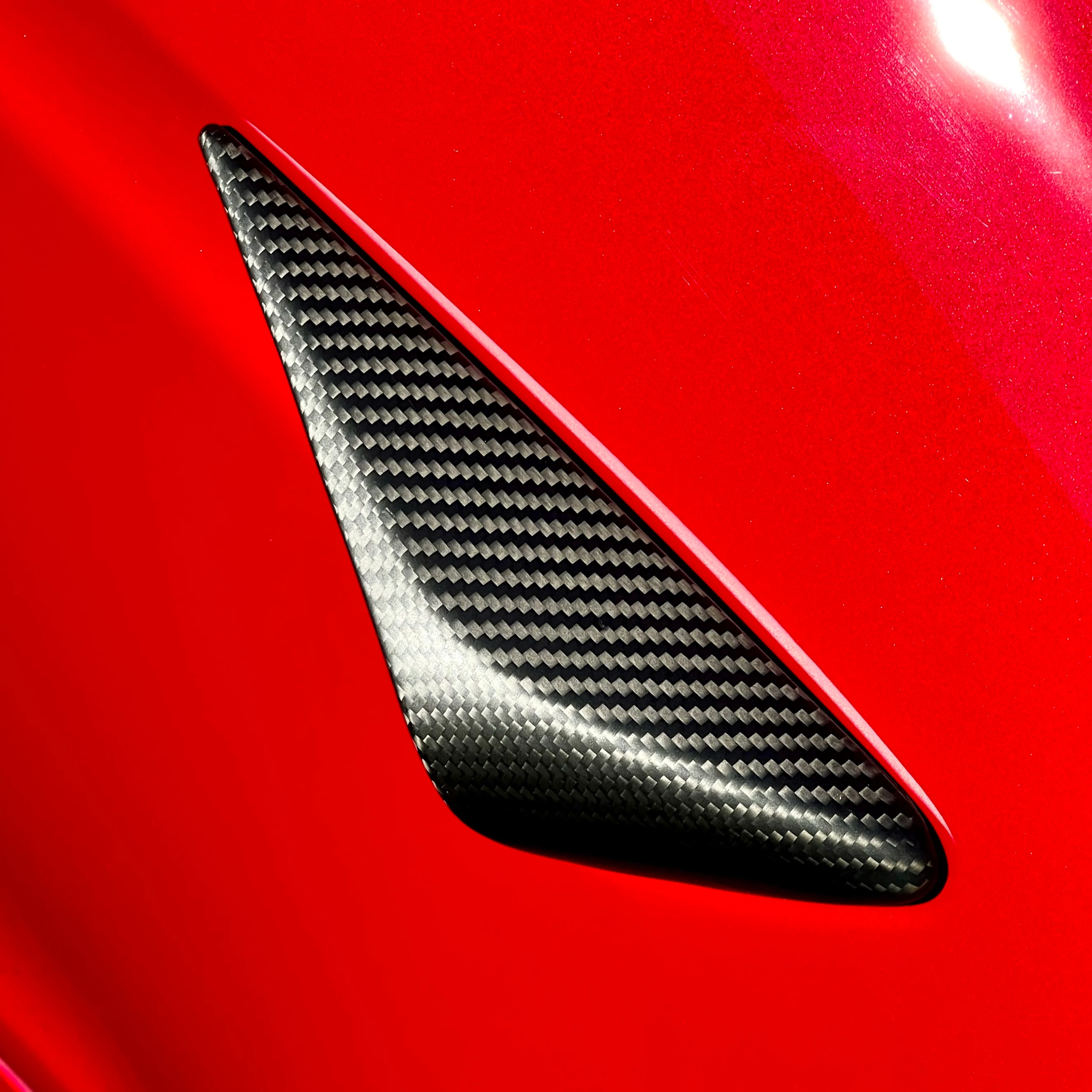 2021-2022 | Model S Top Half Style Turn Signal Overlays (1 Pair) - Fits Hardware 3.0 - Real Dry Molded Carbon Fiber - Image 4