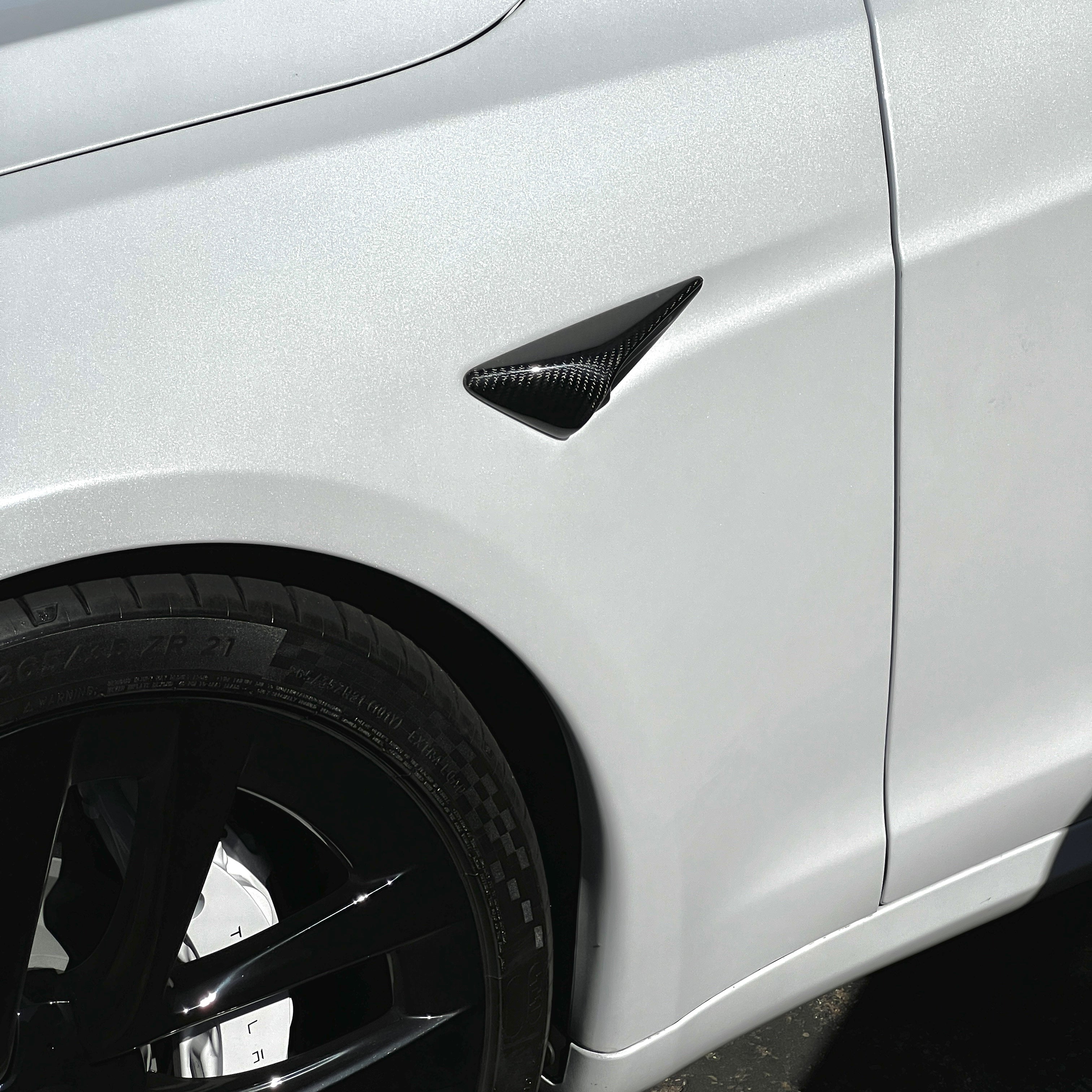 2021-2022 | Model S Top Half Style Turn Signal Overlays (1 Pair) - Fits Hardware 3.0 - Real Dry Molded Carbon Fiber - Image 5