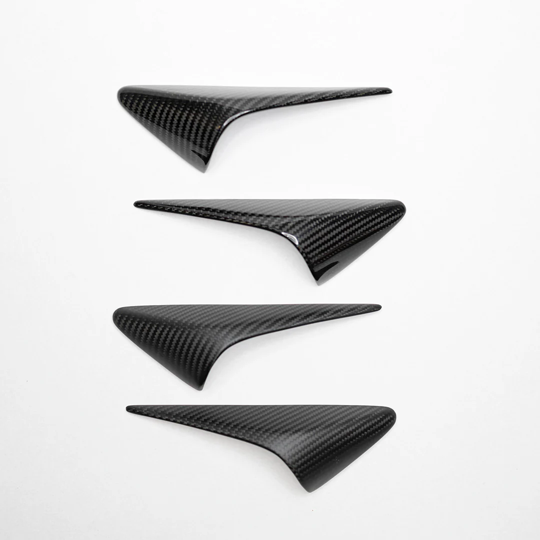 2021-2022 | Model S Top Half Style Turn Signal Overlays (1 Pair) - Fits Hardware 3.0 - Real Dry Molded Carbon Fiber - Image 6