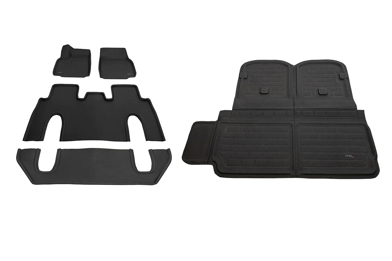 2022+ | Model X 6 Seater - 3D MAXpider KAGU Floor & Cargo Mats - Row 1, 2, & 3 and Trunk/Frunk - Image 16