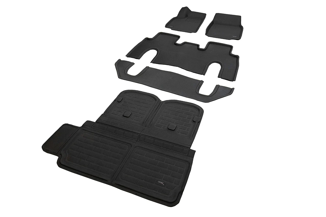 2022+ | Model X 6 Seater - 3D MAXpider KAGU Floor & Cargo Mats - Row 1, 2, & 3 and Trunk/Frunk - Image 19