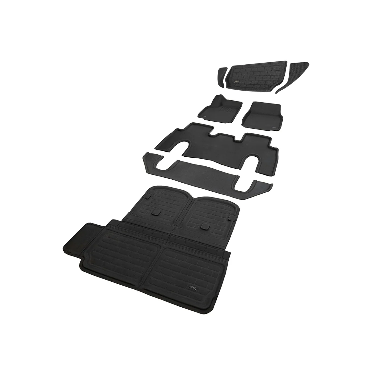 2022+ | Model X 6 Seater - 3D MAXpider KAGU Floor & Cargo Mats - Row 1, 2, & 3 and Trunk/Frunk - Image 21