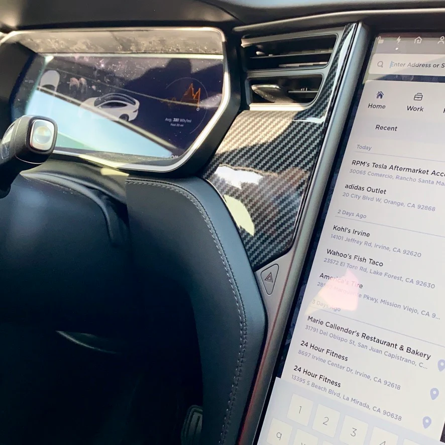 2012-2021 | Model S & X Dashboard & Center Console Upgrade Kit (7 Pieces) - Hydro Carbon Fiber Coated - Image 19