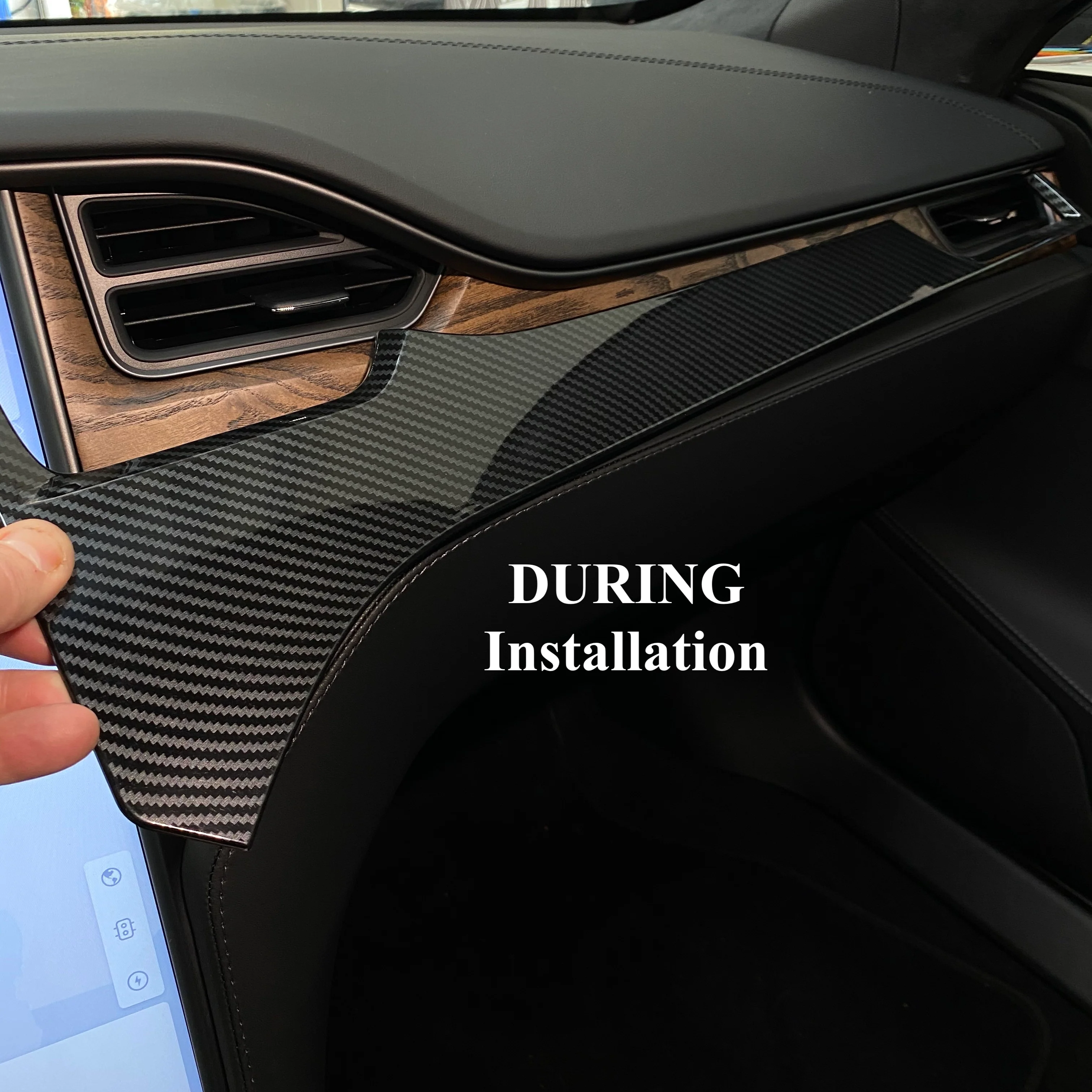 2012-2021 | Model S & X Dashboard & Center Console Upgrade Kit (7 Pieces) - Hydro Carbon Fiber Coated - Image 22