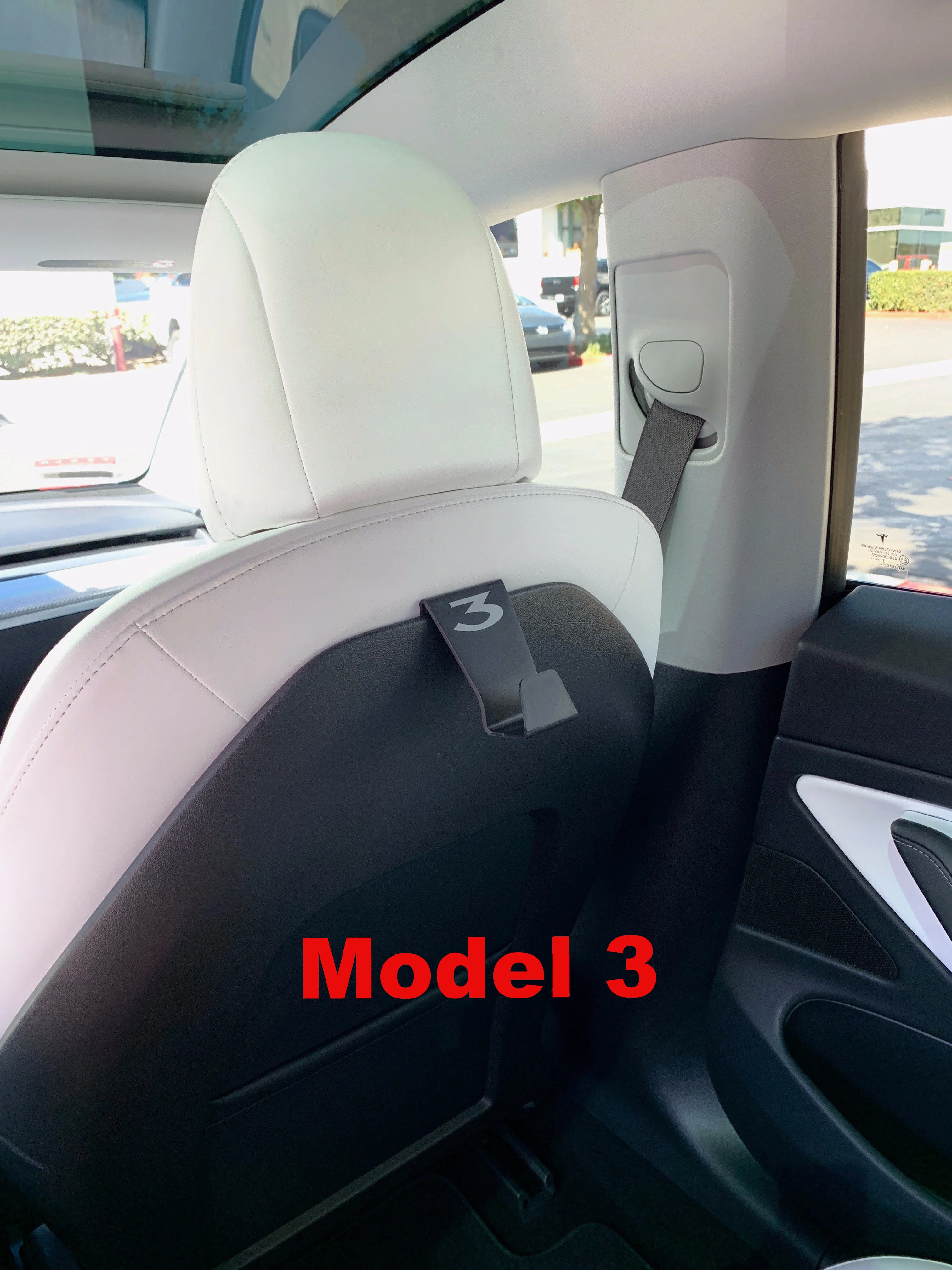 Model S3X Coat Hooks (1 Pair) - Plastic with Foam Protection - Image 3