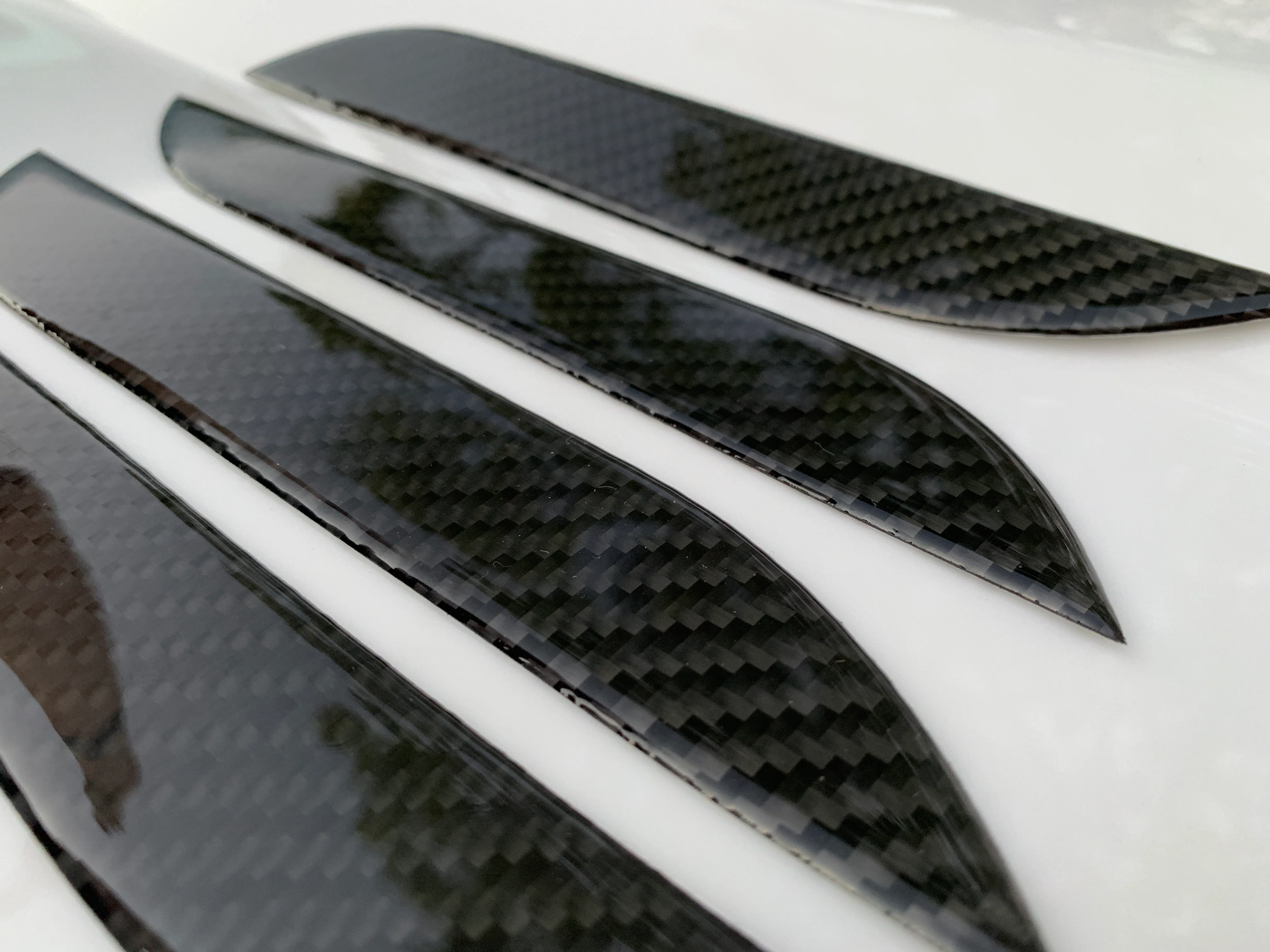Model S Door Handle Overlay (Set of 4) - Flexible Urethane Carbon Fiber - Image 4