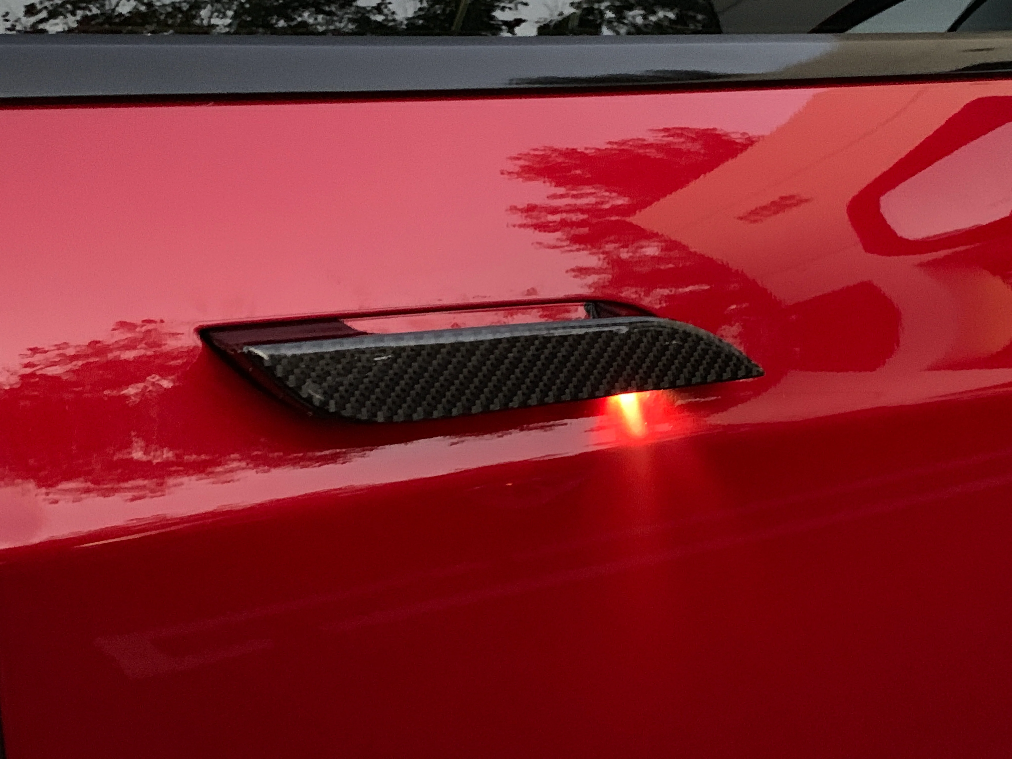 Model S Door Handle Overlay (Set of 4) - Flexible Urethane Carbon Fiber - Image 8