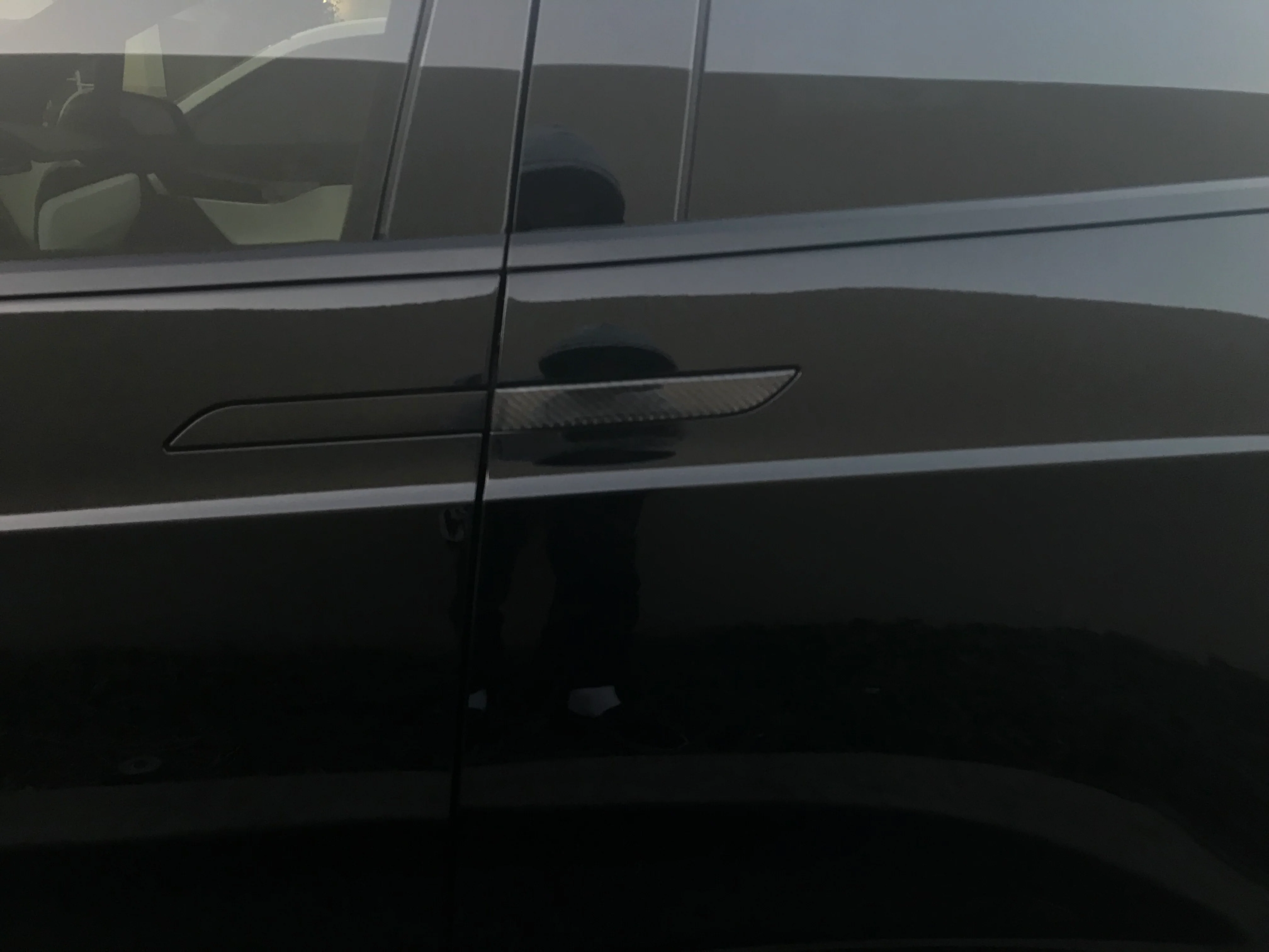 Model X Door Handle Overlay - Flexible Urethane Carbon Fiber - Image 4