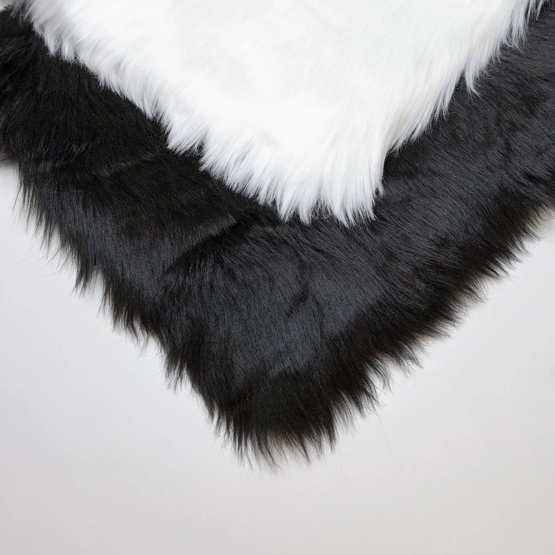 Faux Sheepskin Seat Covers, Headrests, & Pillows Front & Rear - Black (SET OF 7) - Image 3