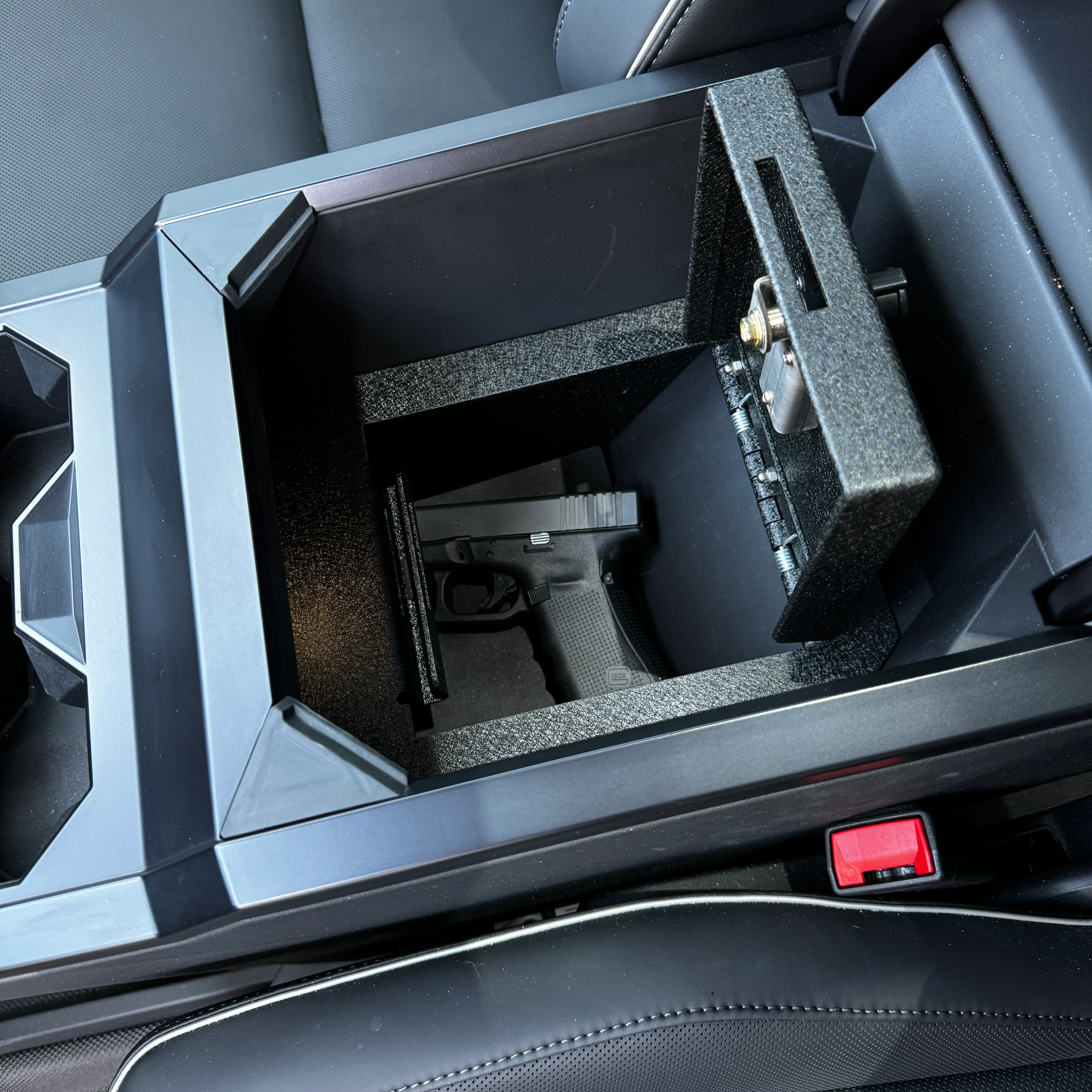 Cybertruck Center Console Dual Locking Safe - Key Locking and Combination - Image 4