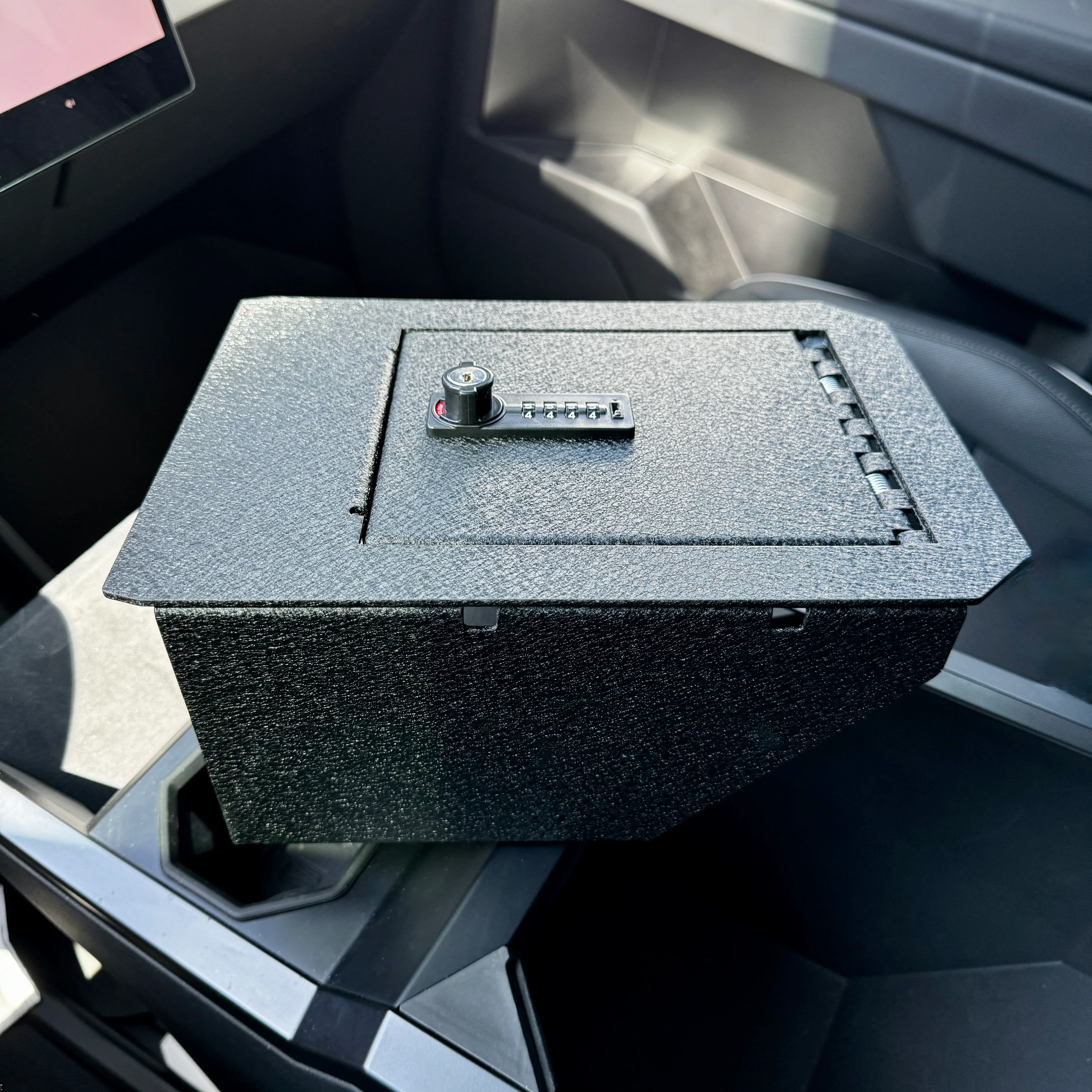 Cybertruck Center Console Dual Locking Safe - Key Locking and Combination - Image 7
