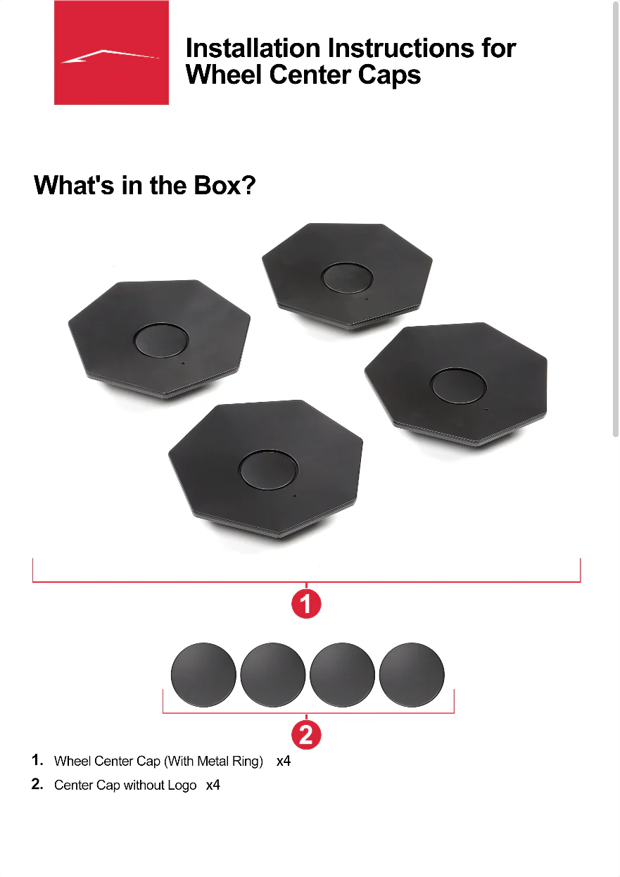 Cybertruck Heptagon Center Wheel Caps & Lug Nut Covers (Set of 4) - Version 1.0 - Image 19