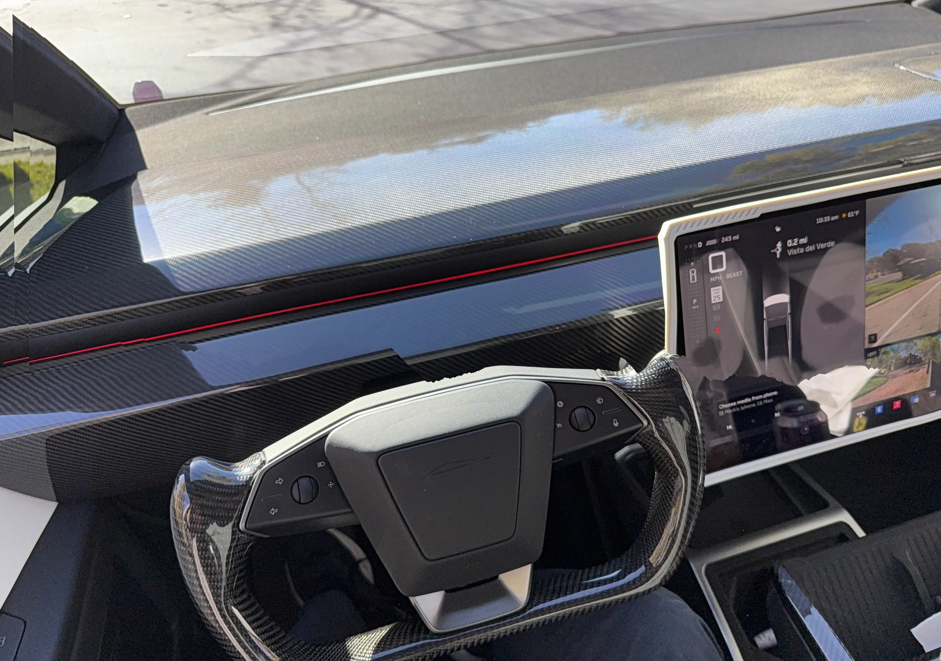 Cybertruck Top Upper Dashboard Overlay - Real Dry Molded Carbon Fiber - Image 17