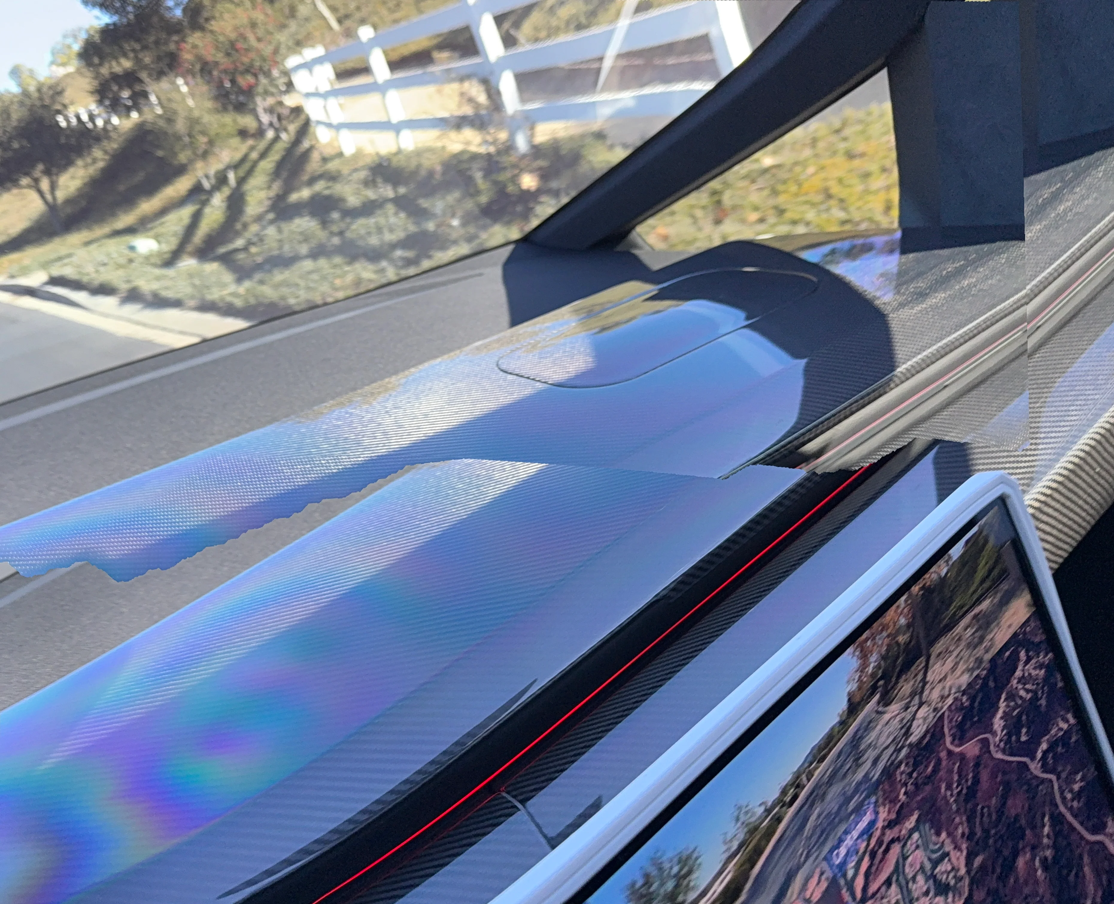 Cybertruck Top Upper Dashboard Overlay - Real Dry Molded Carbon Fiber - Image 18