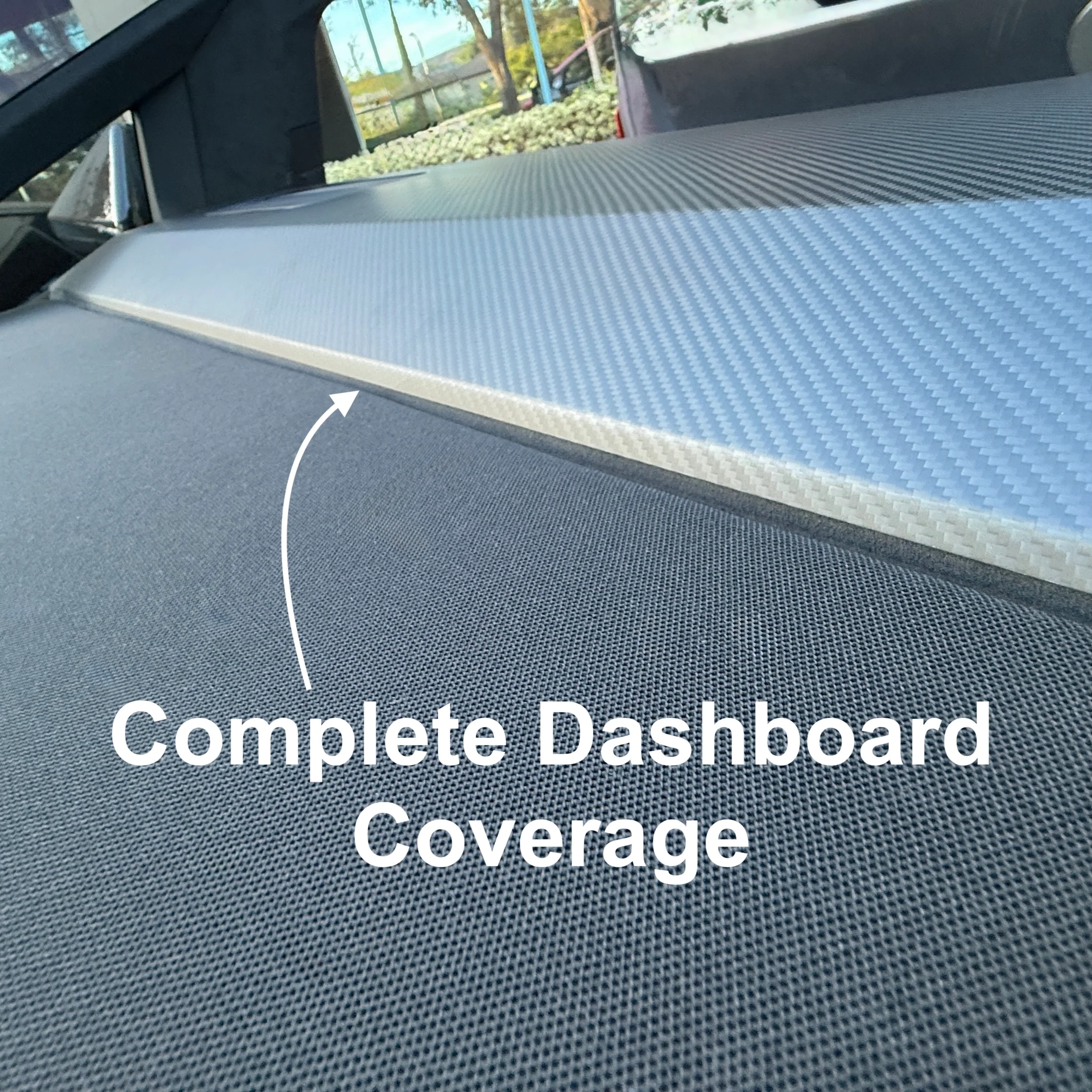 Cybertruck Top Upper Dashboard Overlay - Real Dry Molded Carbon Fiber - Image 6