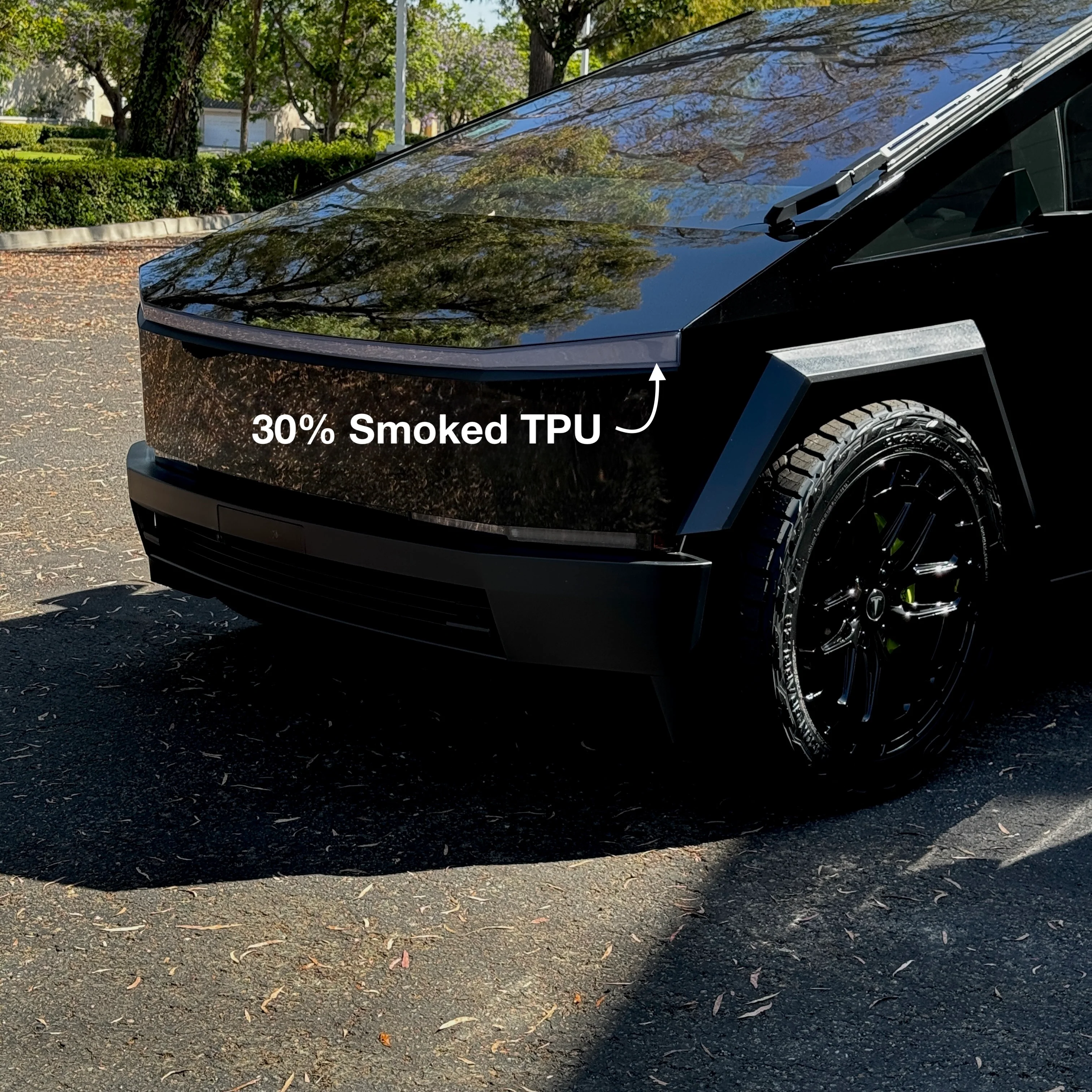 Cybertruck Front Lightbar & Headlight Protection Film (3 Piece) - Clear, Smoked, or Colored - Image 3