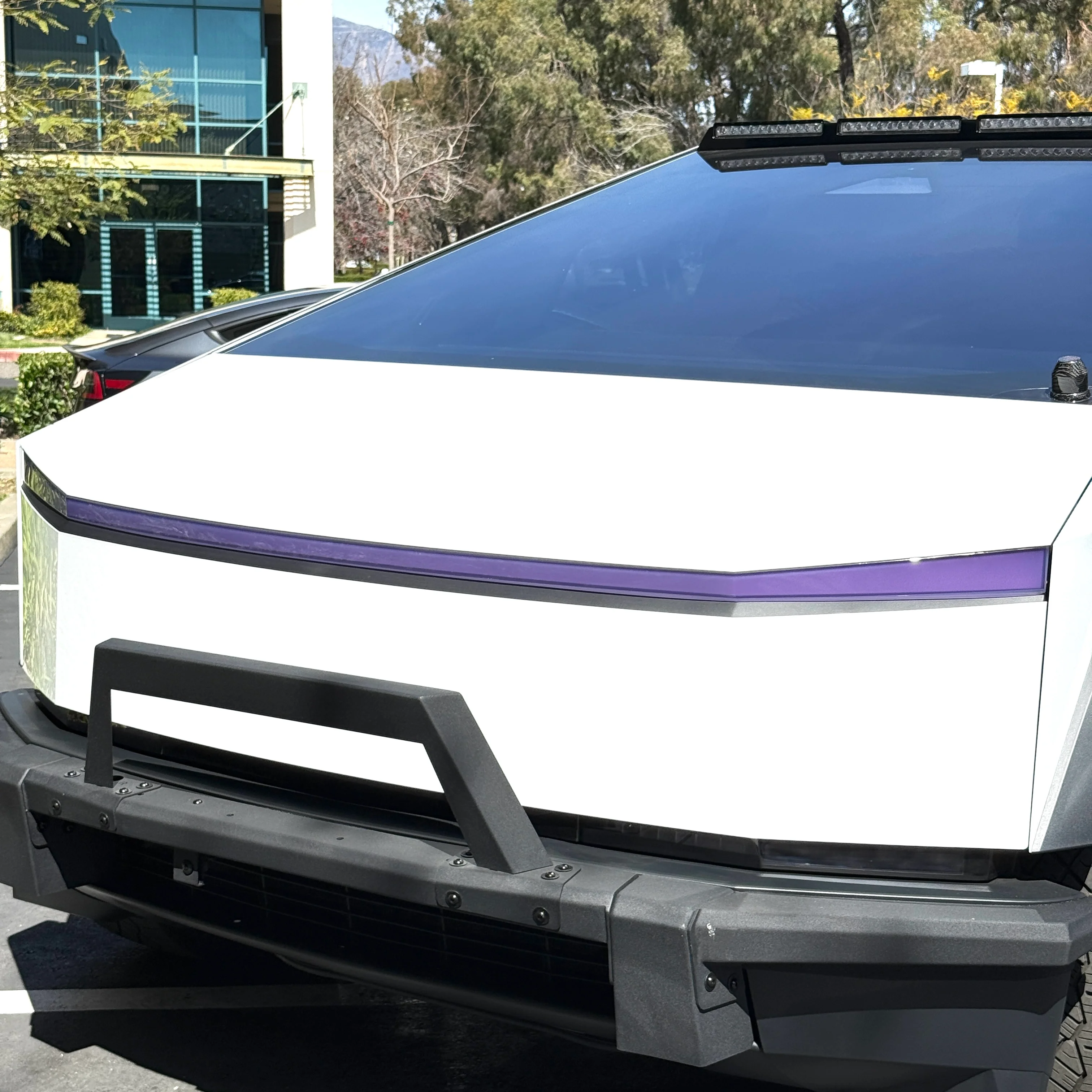 Cybertruck Front Lightbar & Headlight Protection Film (3 Piece) - Clear, Smoked, or Colored - Image 5