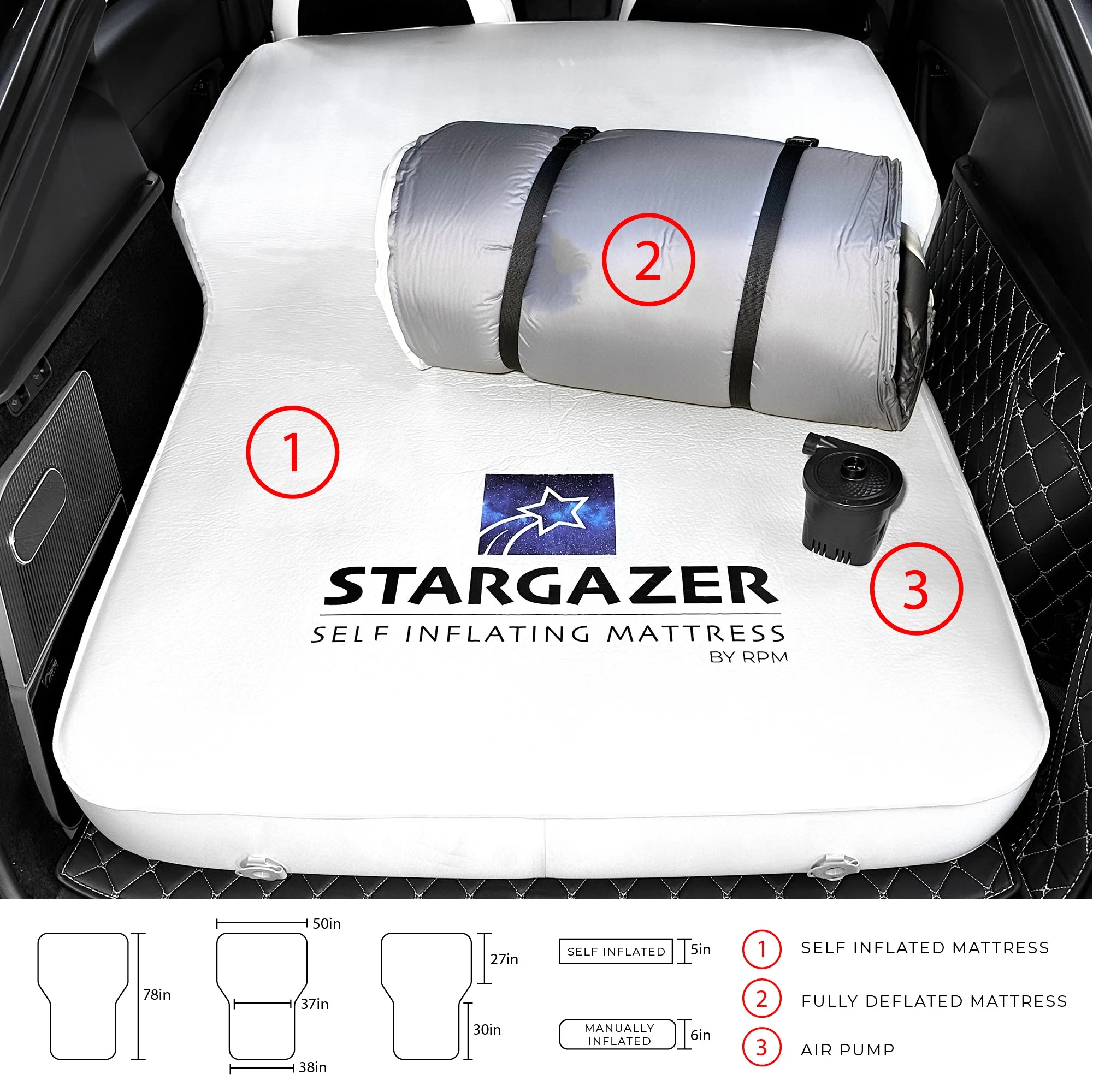 Cybertruck Stargazer Self-Inflating Memory Foam Mattress,  Pump & Bag.  Free USA Ground Shipping - Image 14