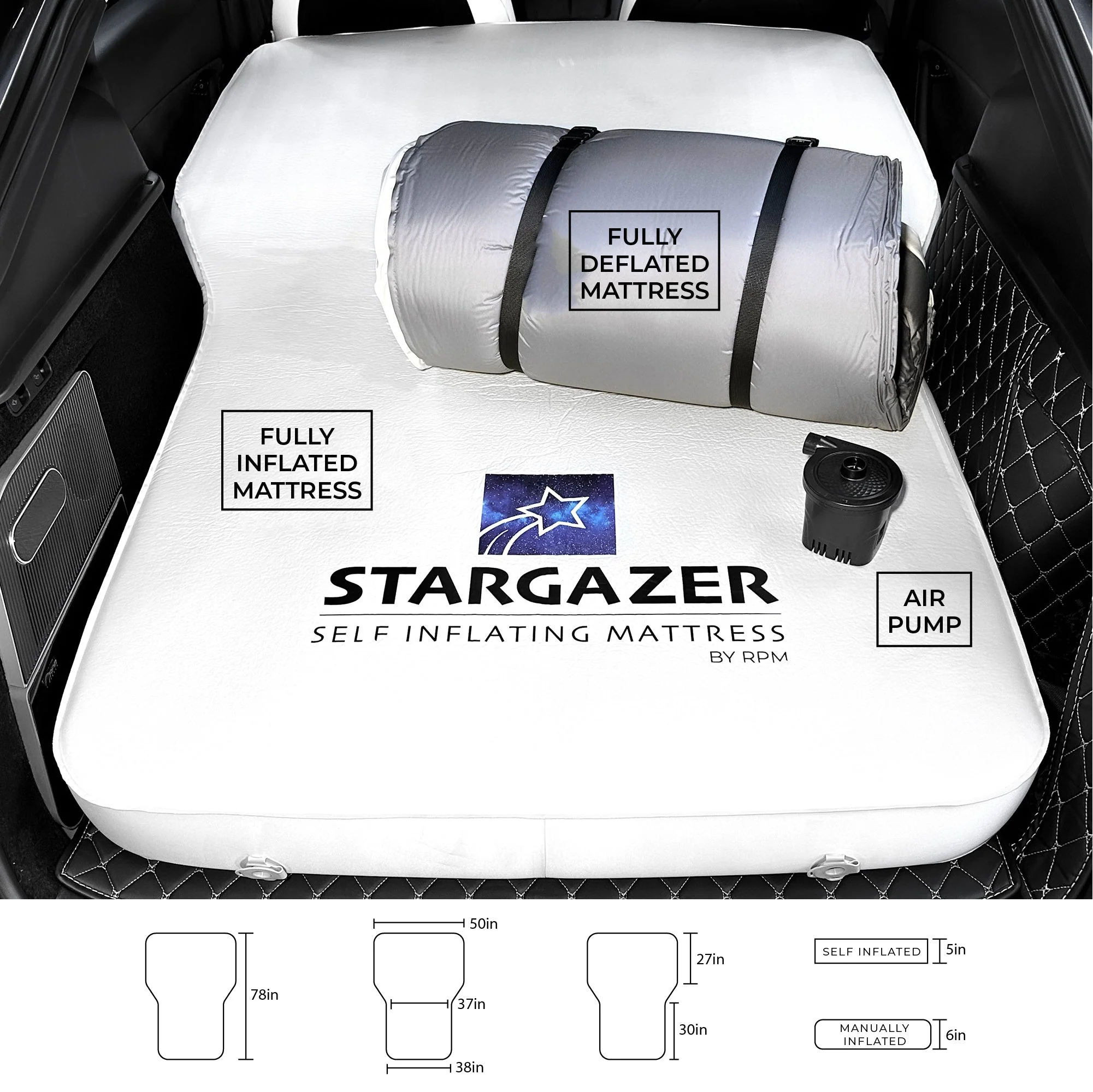 Cybertruck Stargazer Self-Inflating Memory Foam Mattress,  Pump & Bag.  Free USA Ground Shipping - Image 15