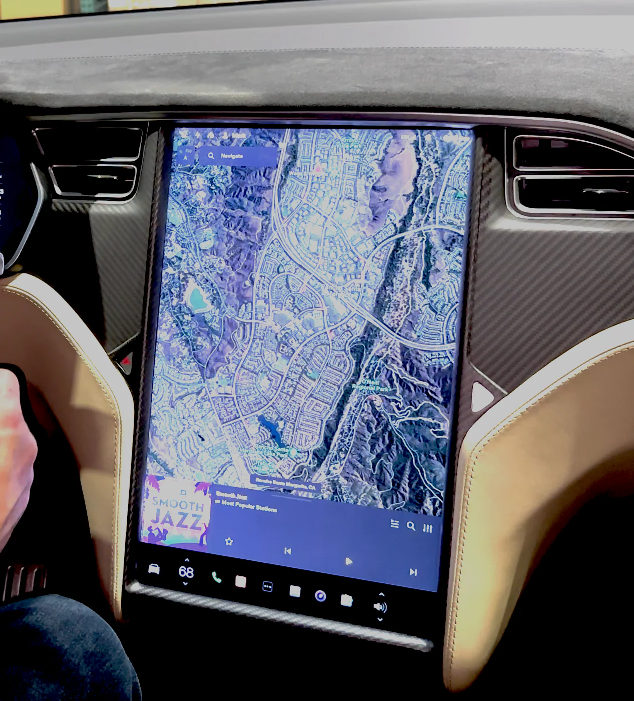 2012-2020 | Model S & X Display Screen Bezel Overlay - Real Molded Carbon Fiber - Image 4