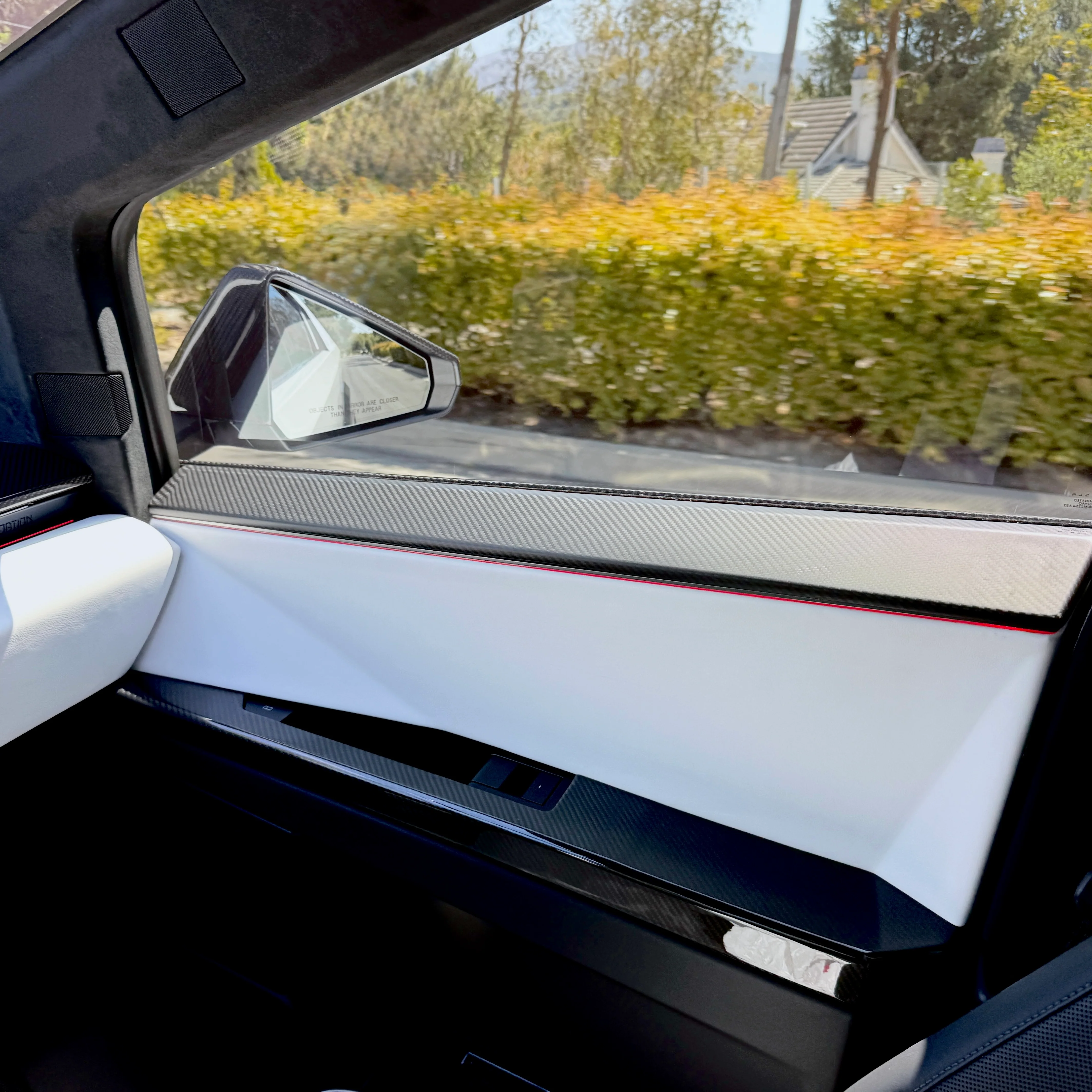 Cybertruck Front & Rear Upper Door Panel Overlays (4 Pieces) - Real Dry Molded Carbon Fiber - Image 3