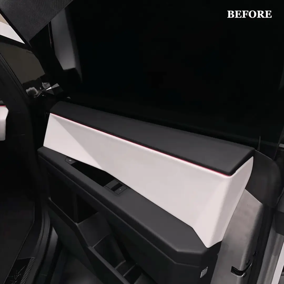 Cybertruck Front & Rear Upper Door Panel Overlays (4 Pieces) - Real Dry Molded Carbon Fiber - Image 9