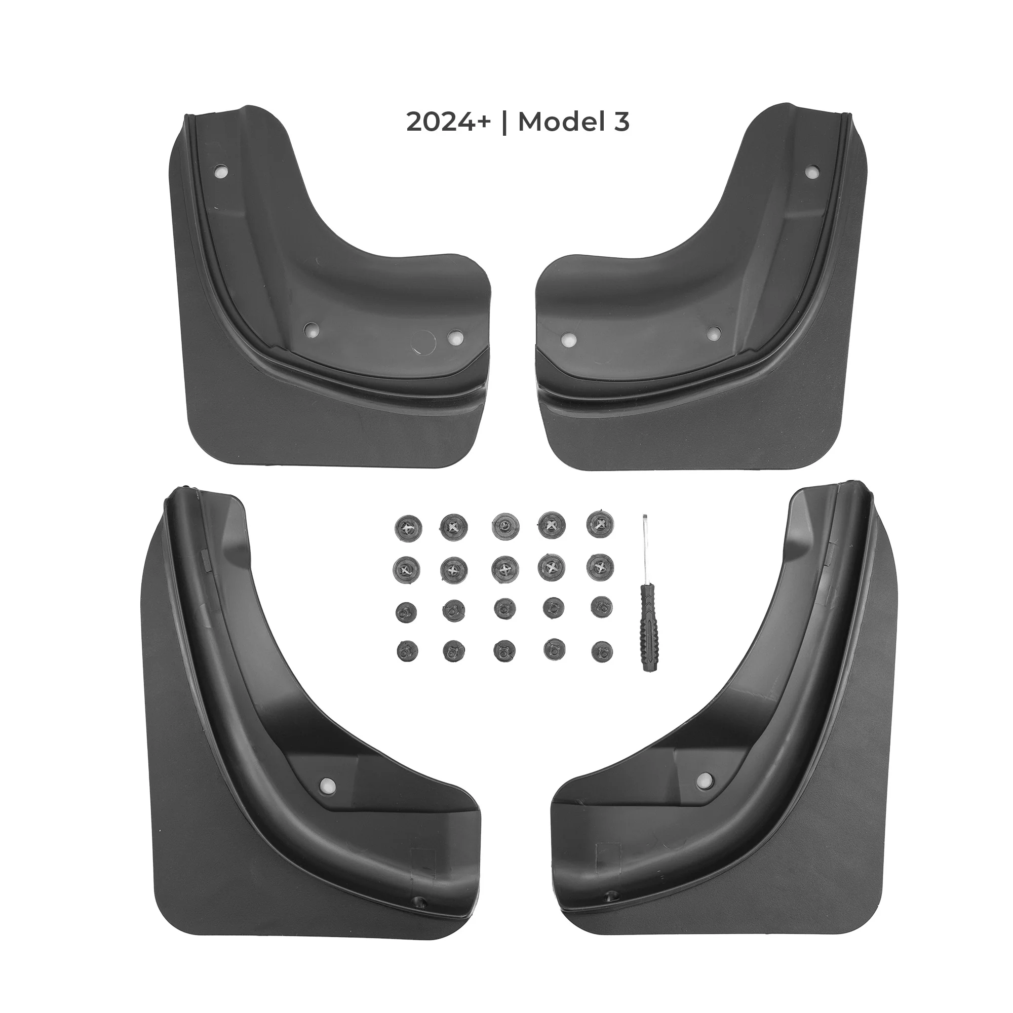 2017+ | Model 3 & Y Mud Flaps Bendable & Flexible - Screwless (Gen. 2) - Set of 4 - Image 10