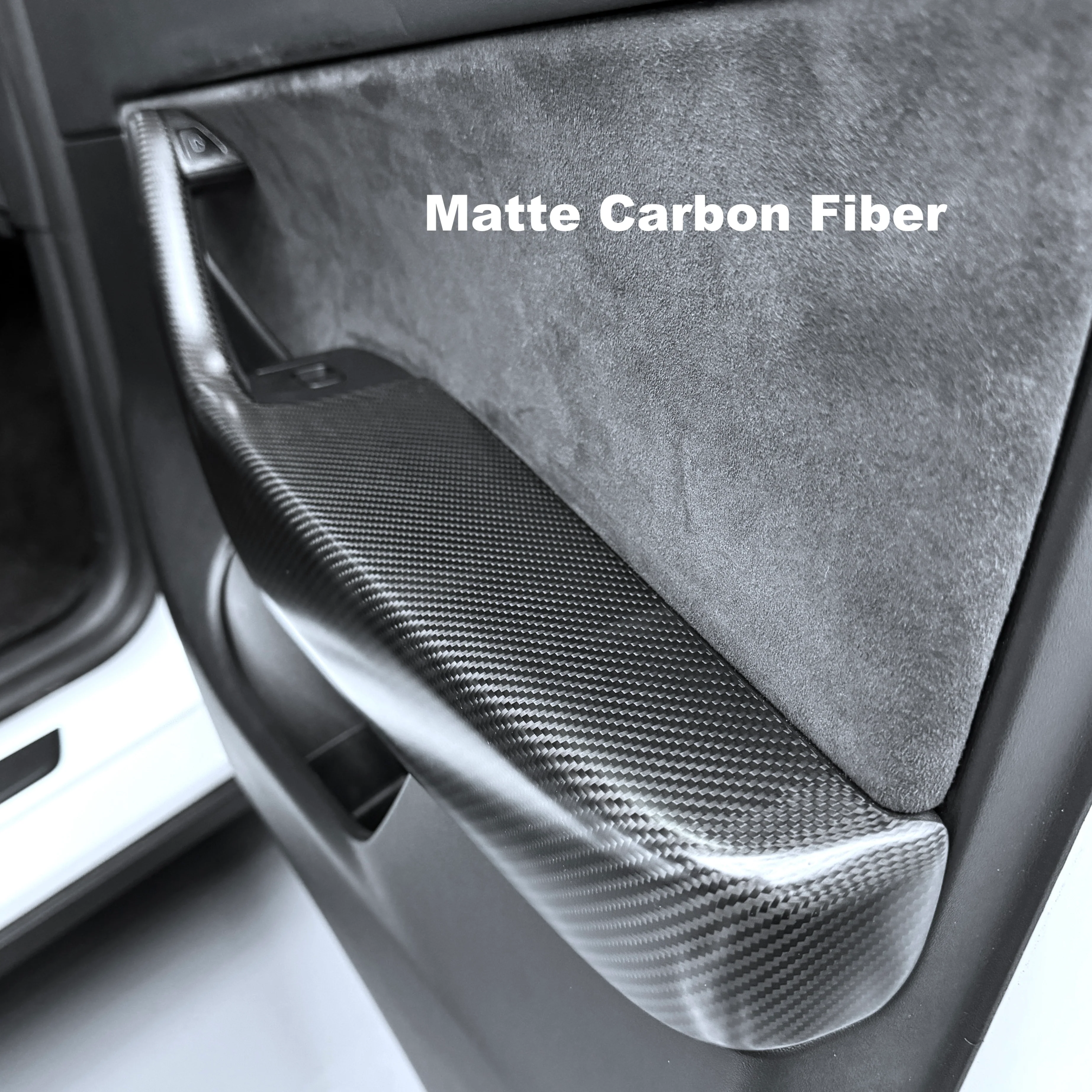 2020-2025 | Model Y Front & Rear Door Armrest Overlays (4 Pieces) - Real Dry Molded Carbon Fiber - Image 11