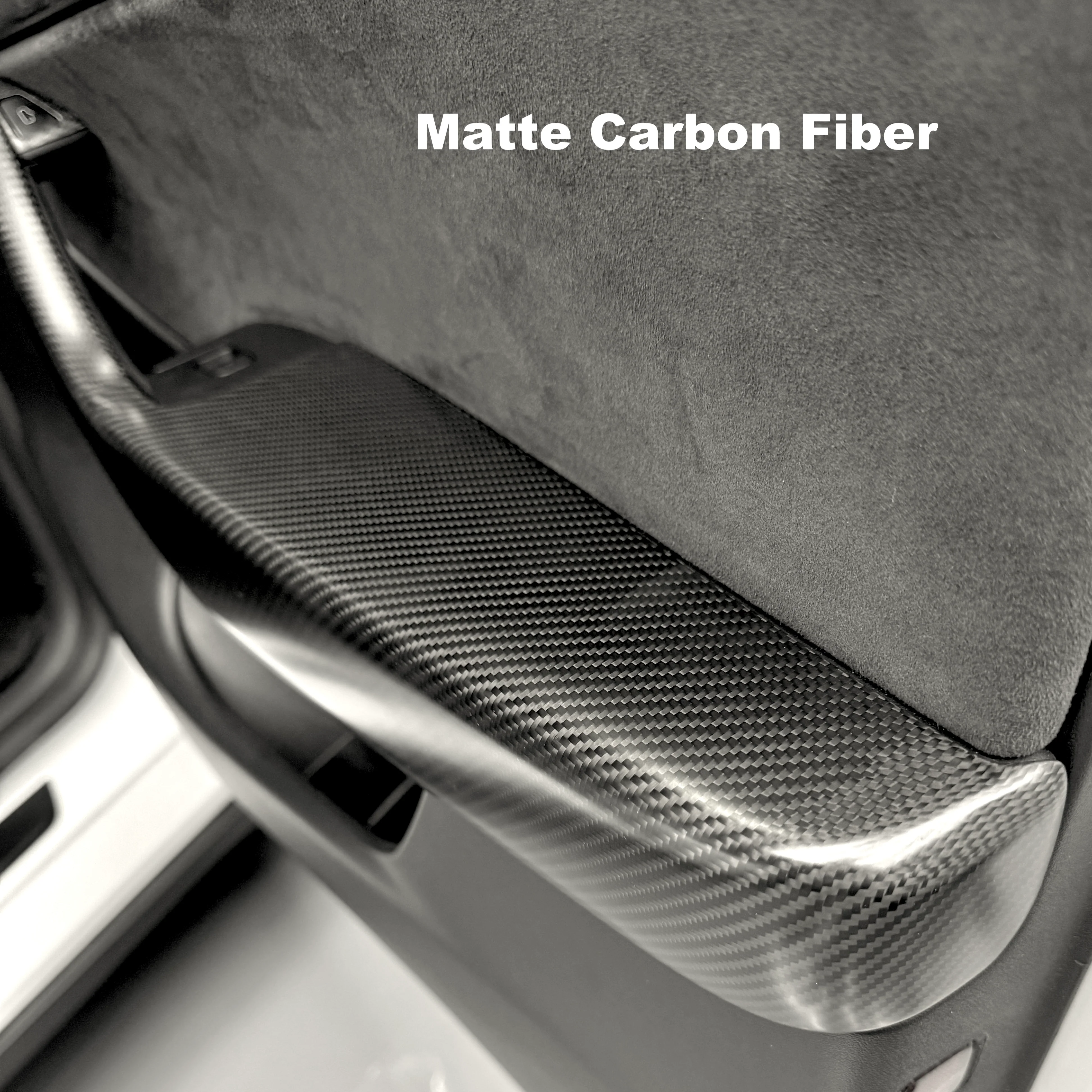2020-2025 | Model Y Front & Rear Door Armrest Overlays (4 Pieces) - Real Dry Molded Carbon Fiber - Image 9