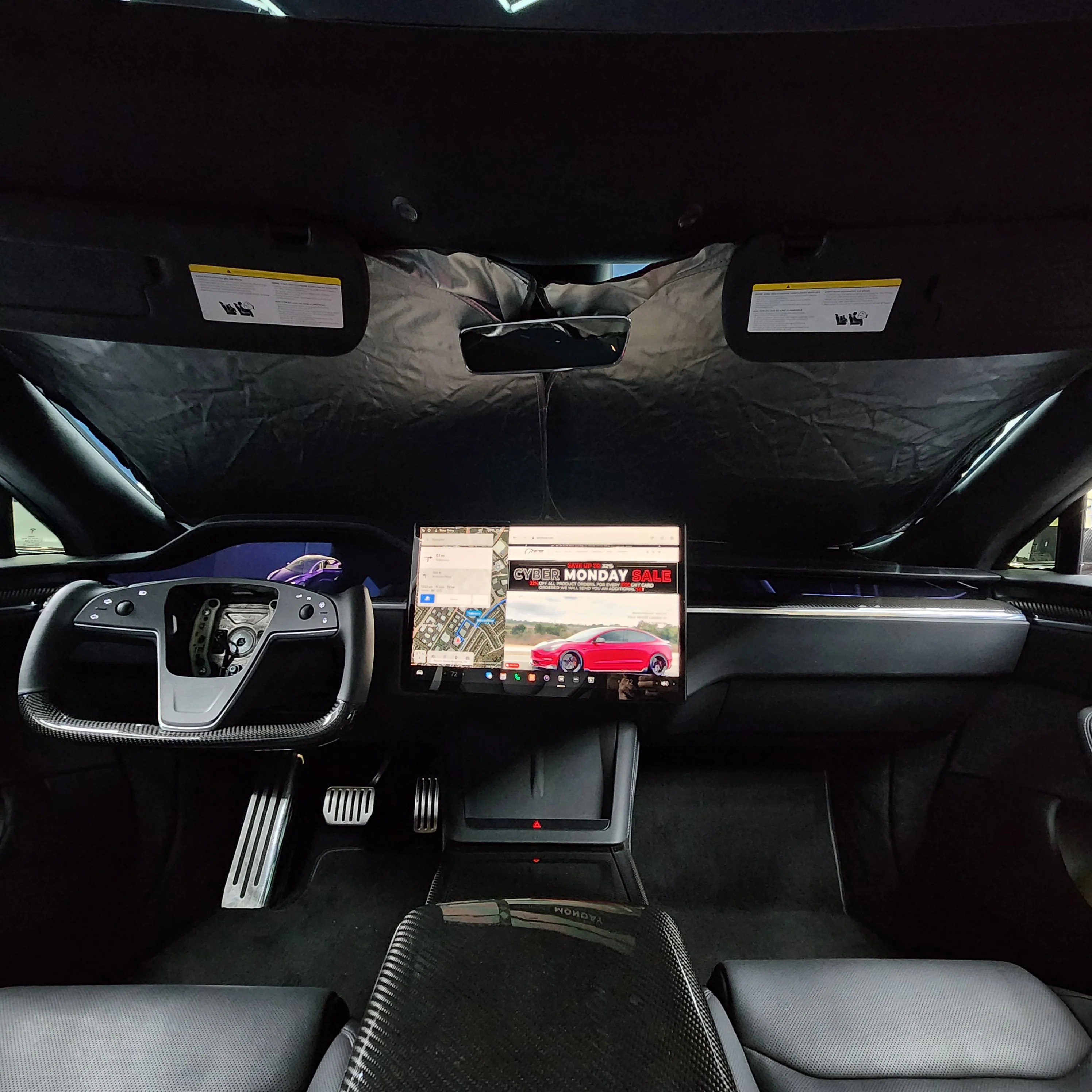 Model S & X - Round Foldable Windshield Sunshade - (Free Ground U.S. Shipping) - Image 3