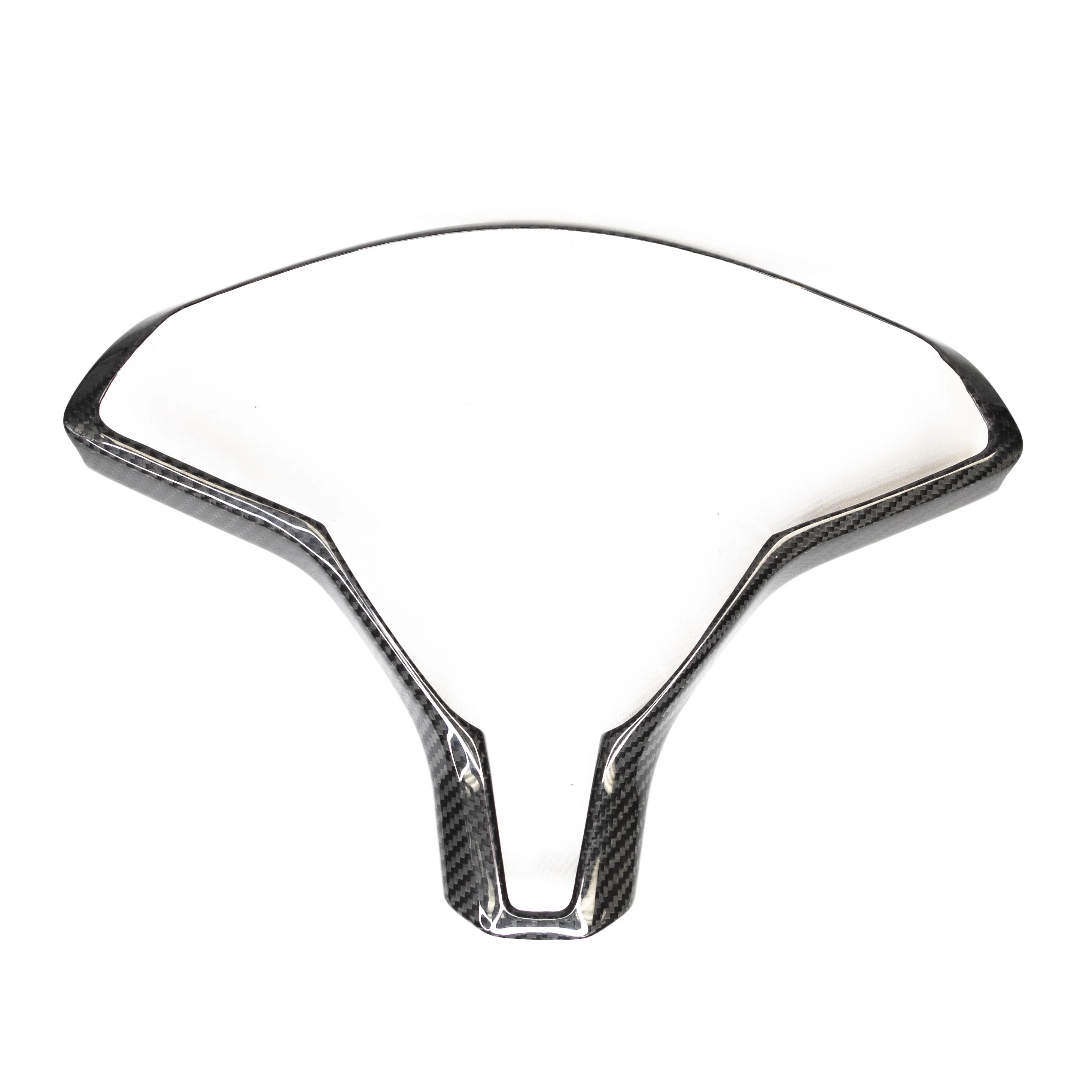 2012-2020 Model S & X Steering Wheel Bezel Overlay - Real Molded Carbon Fiber - Image 7