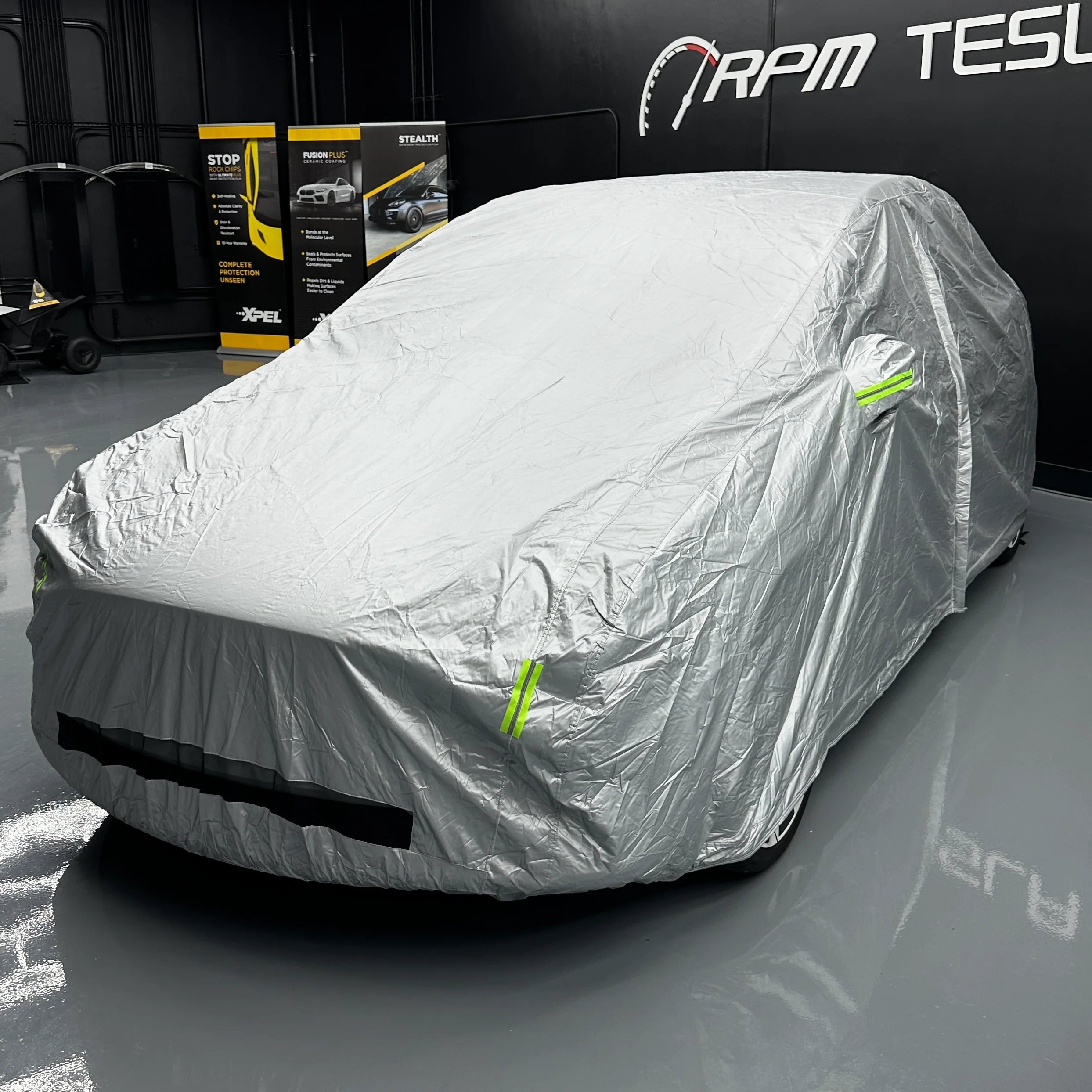 Model X Car Cover - Weatherproof Indoor & Outdoor - Charging Port / Driver Door Access - Image 4