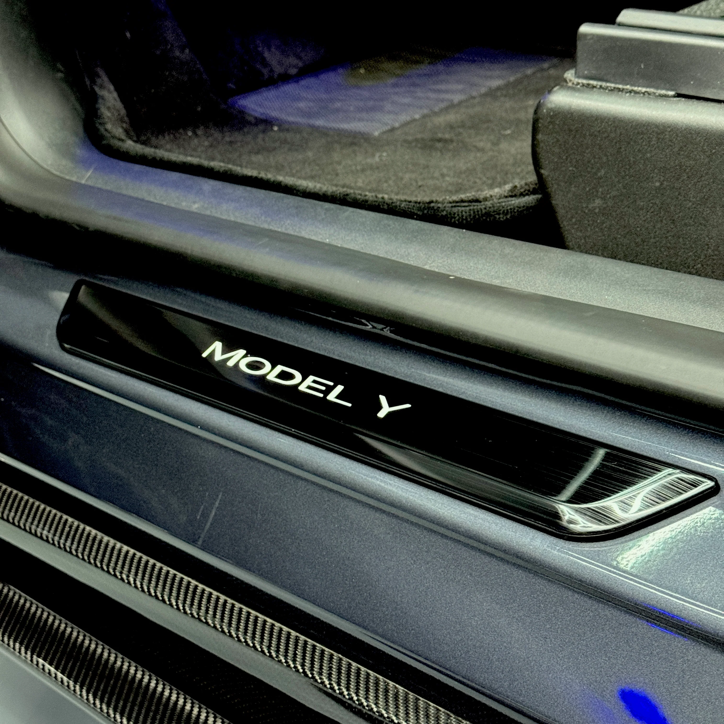 Model 3 & Y Light Up Door Sill Covers - with Magnetic Induction LED's (All 4 Doors) - Image 4