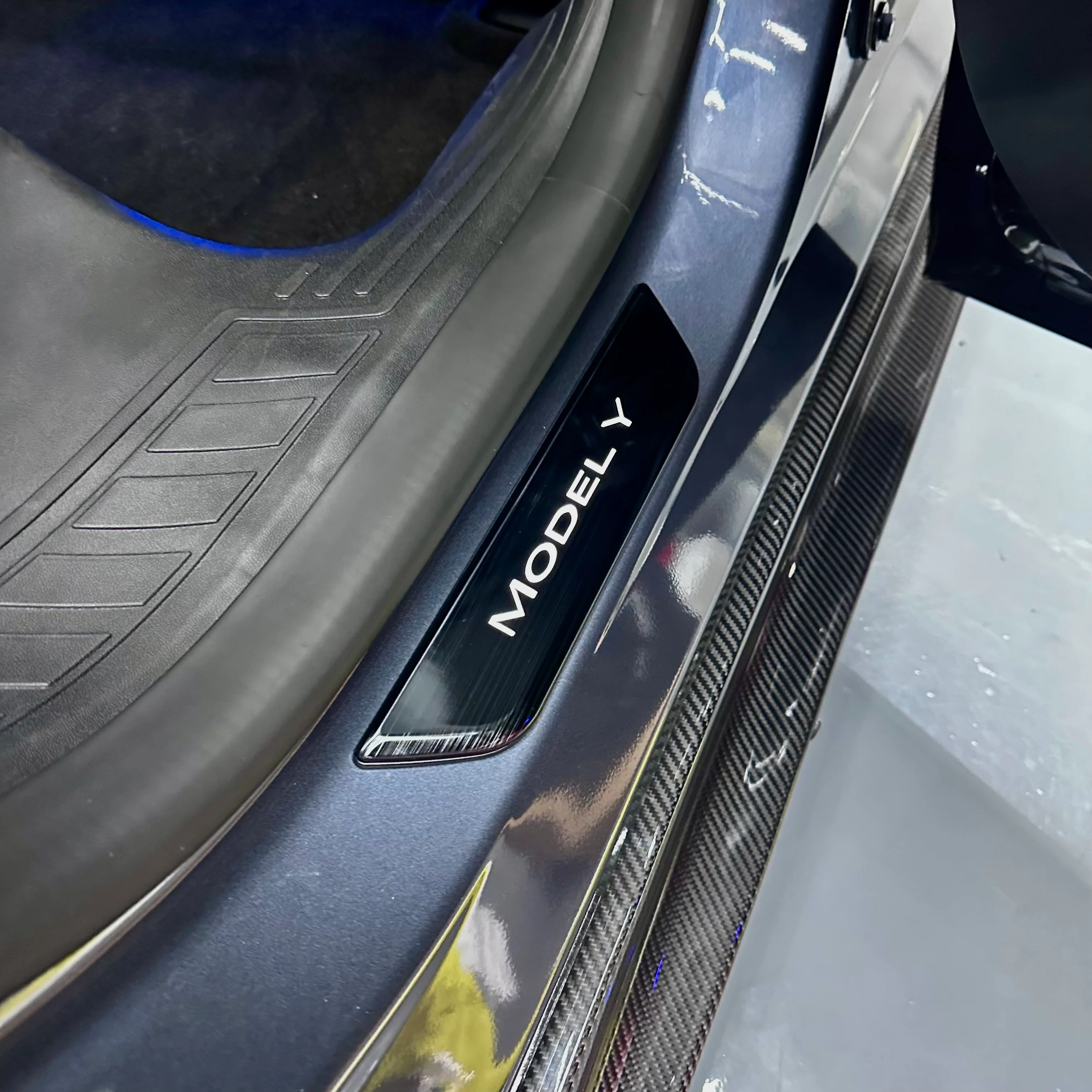 Model 3 & Y Light Up Door Sill Covers - with Magnetic Induction LED's (All 4 Doors) - Image 6