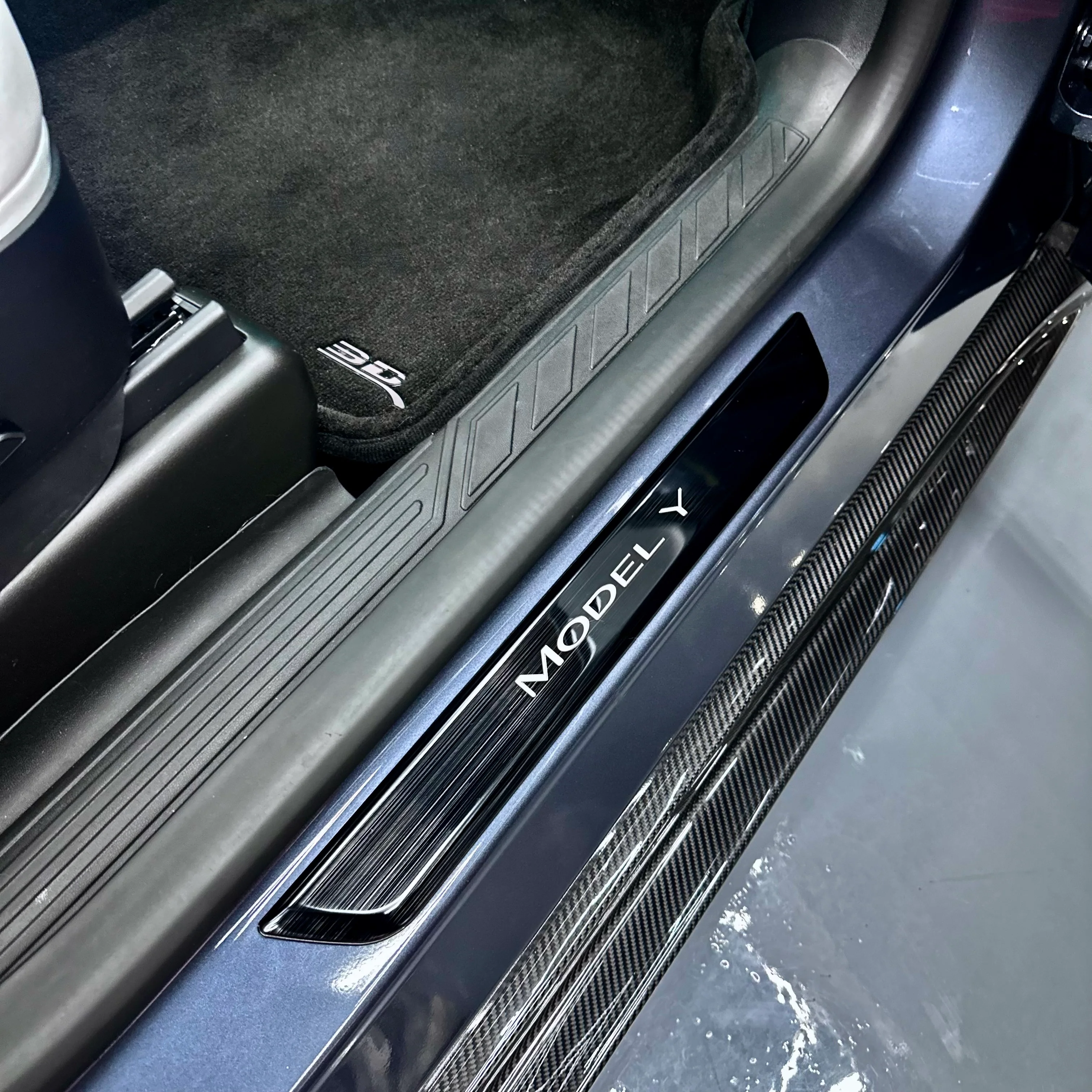 Model 3 & Y Light Up Door Sill Covers - with Magnetic Induction LED's (All 4 Doors) - Image 8