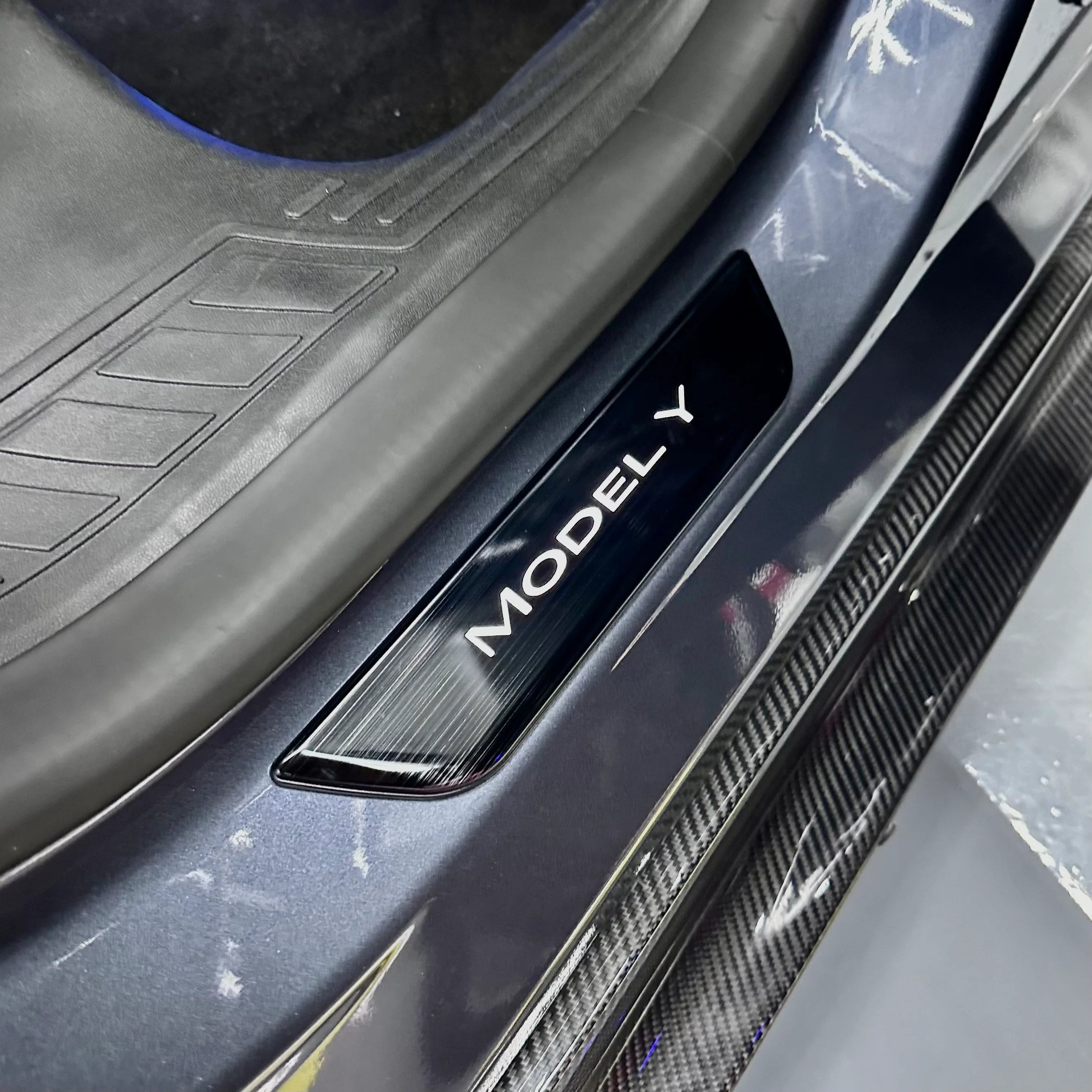 Model 3 & Y Light Up Door Sill Covers - with Magnetic Induction LED's (All 4 Doors) - Image 9