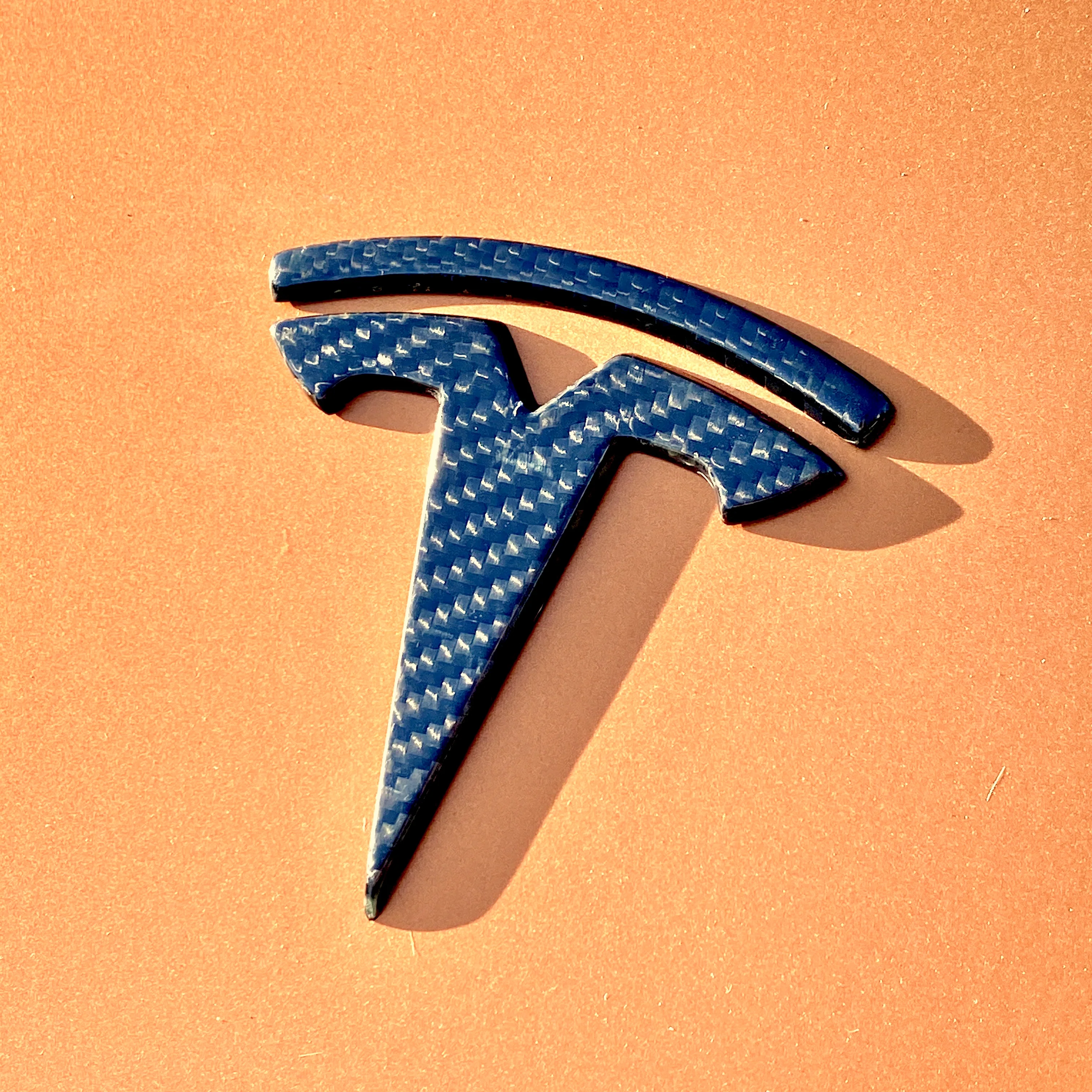 Model 3 T Logo Overlay (4 Pieces) Front & Back - Real Molded Carbon Fiber - Image 11