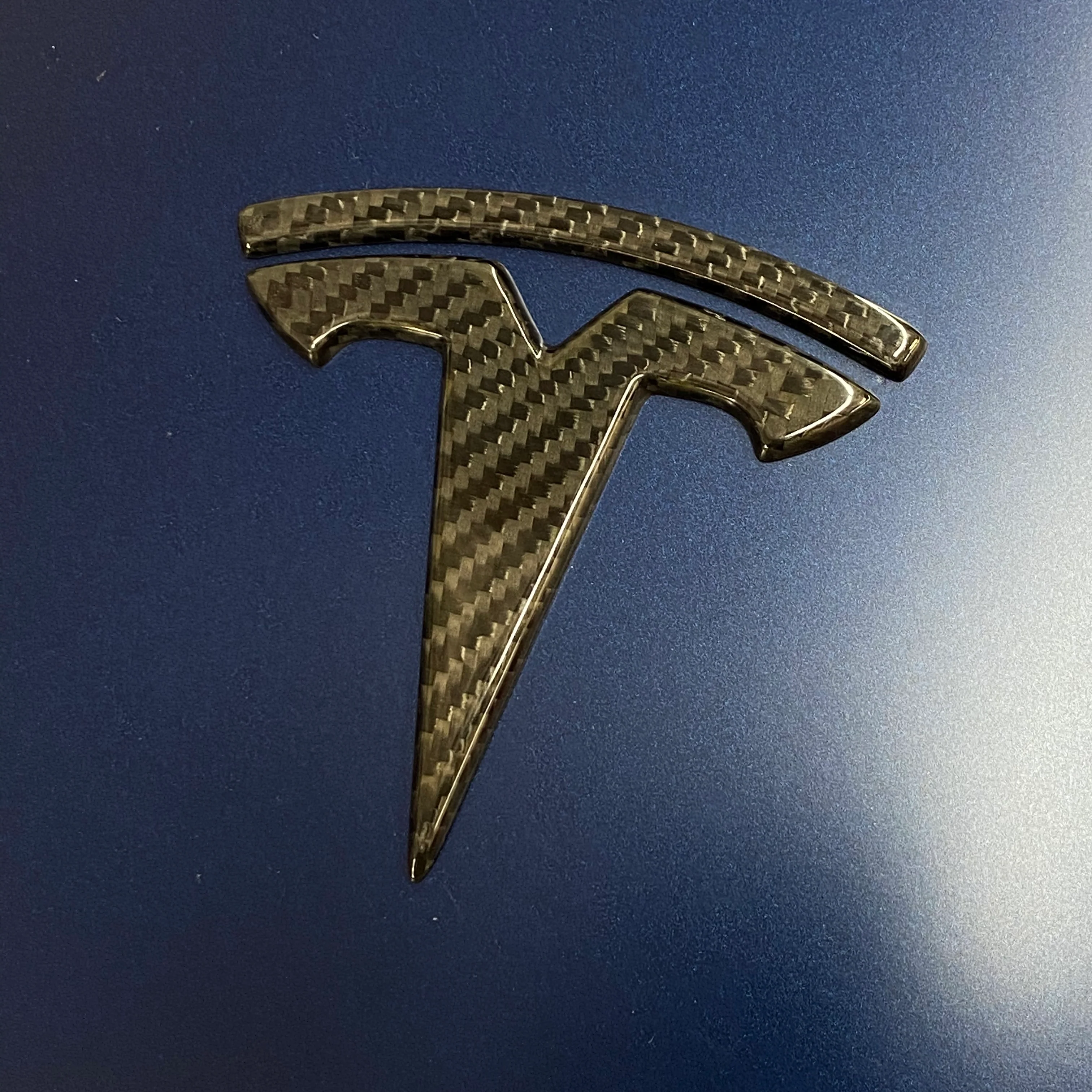 Model 3 T Logo Overlay (4 Pieces) Front & Back - Real Molded Carbon Fiber - Image 12