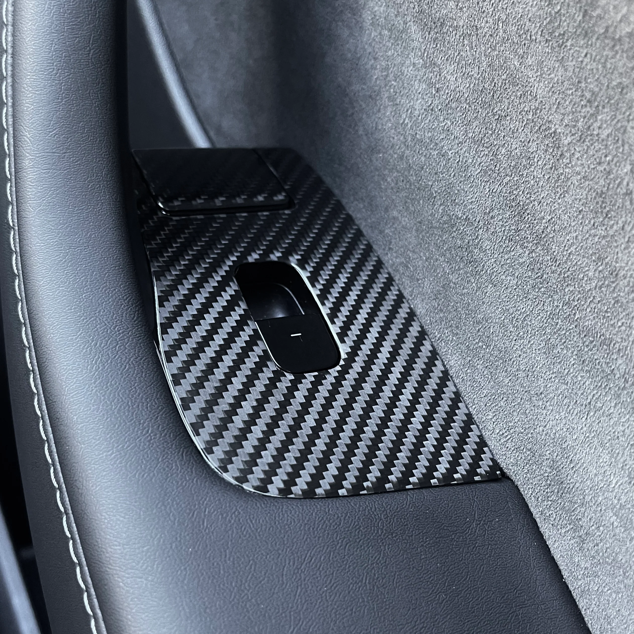 Model 3 & Y Window & Door Switch (10 Piece Kit) - Real Molded Carbon Fiber - Image 12