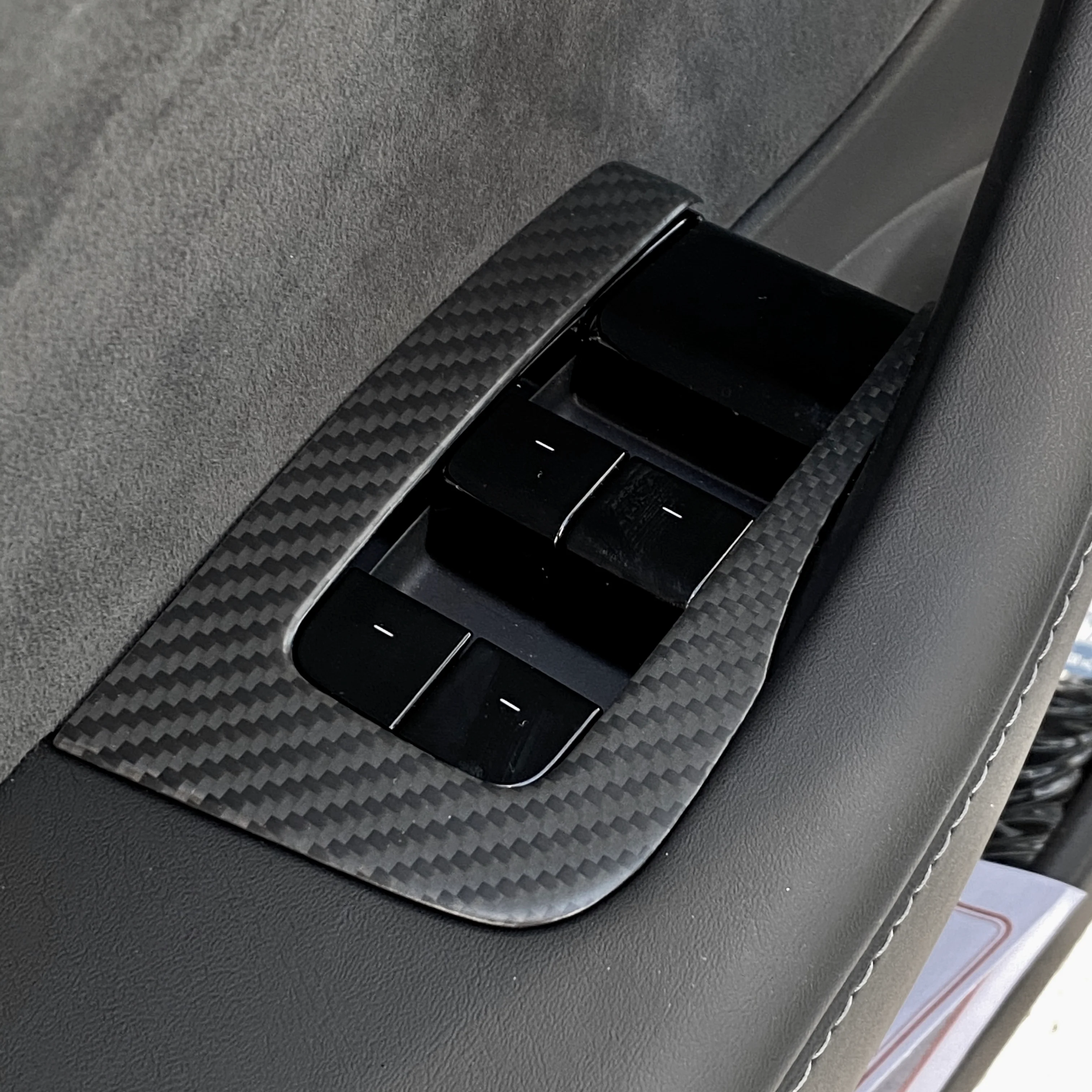 Model 3 & Y Window & Door Switch (10 Piece Kit) - Real Molded Carbon Fiber - Image 6