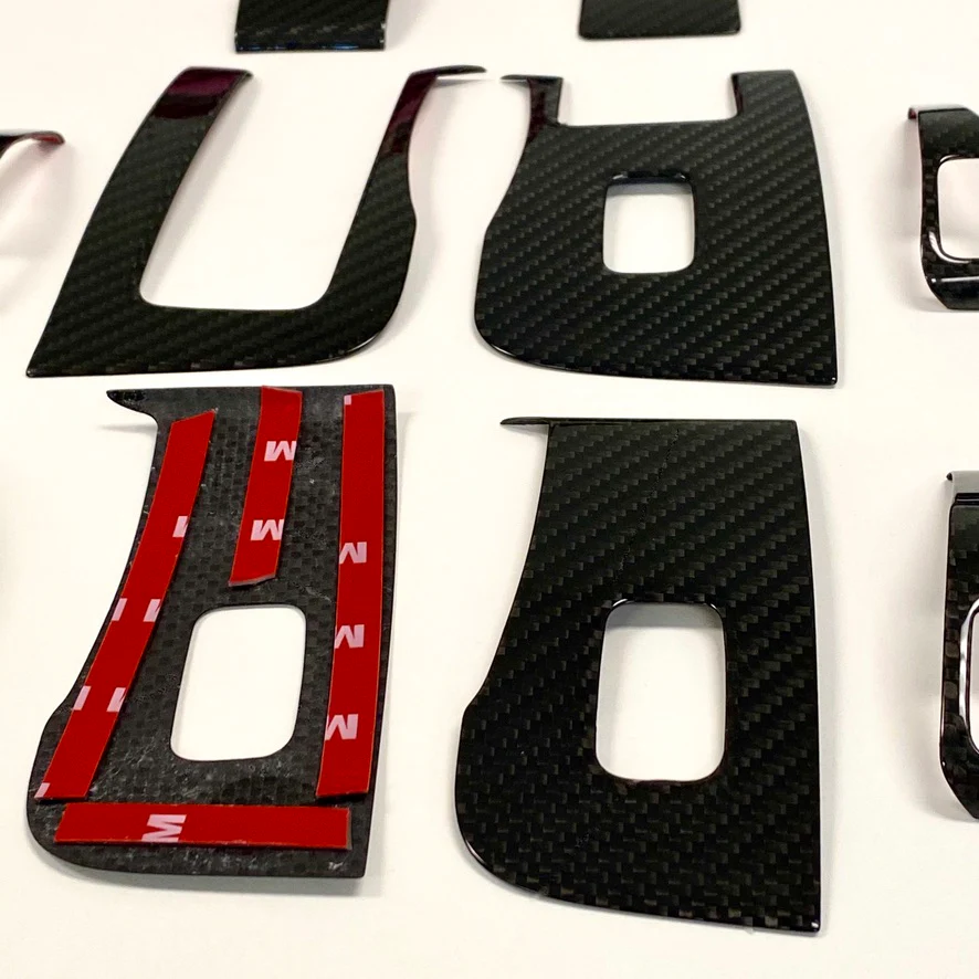 Model 3 & Y Window & Door Switch (10 Piece Kit) - Real Molded Carbon Fiber - Image 7