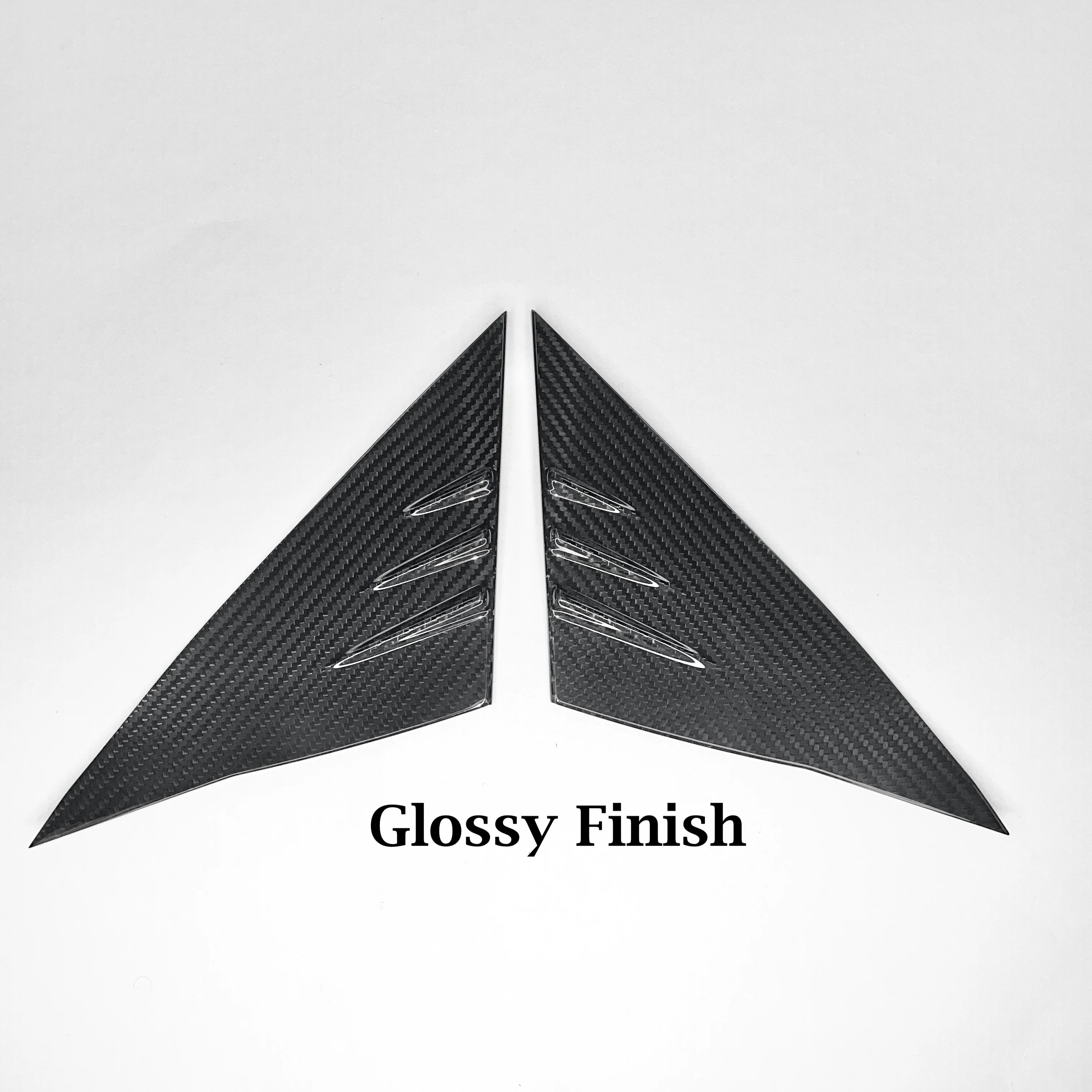 Model 3 A-Pillar Accent Overlays (1 Pair) - Real Molded Carbon Fiber - Image 3