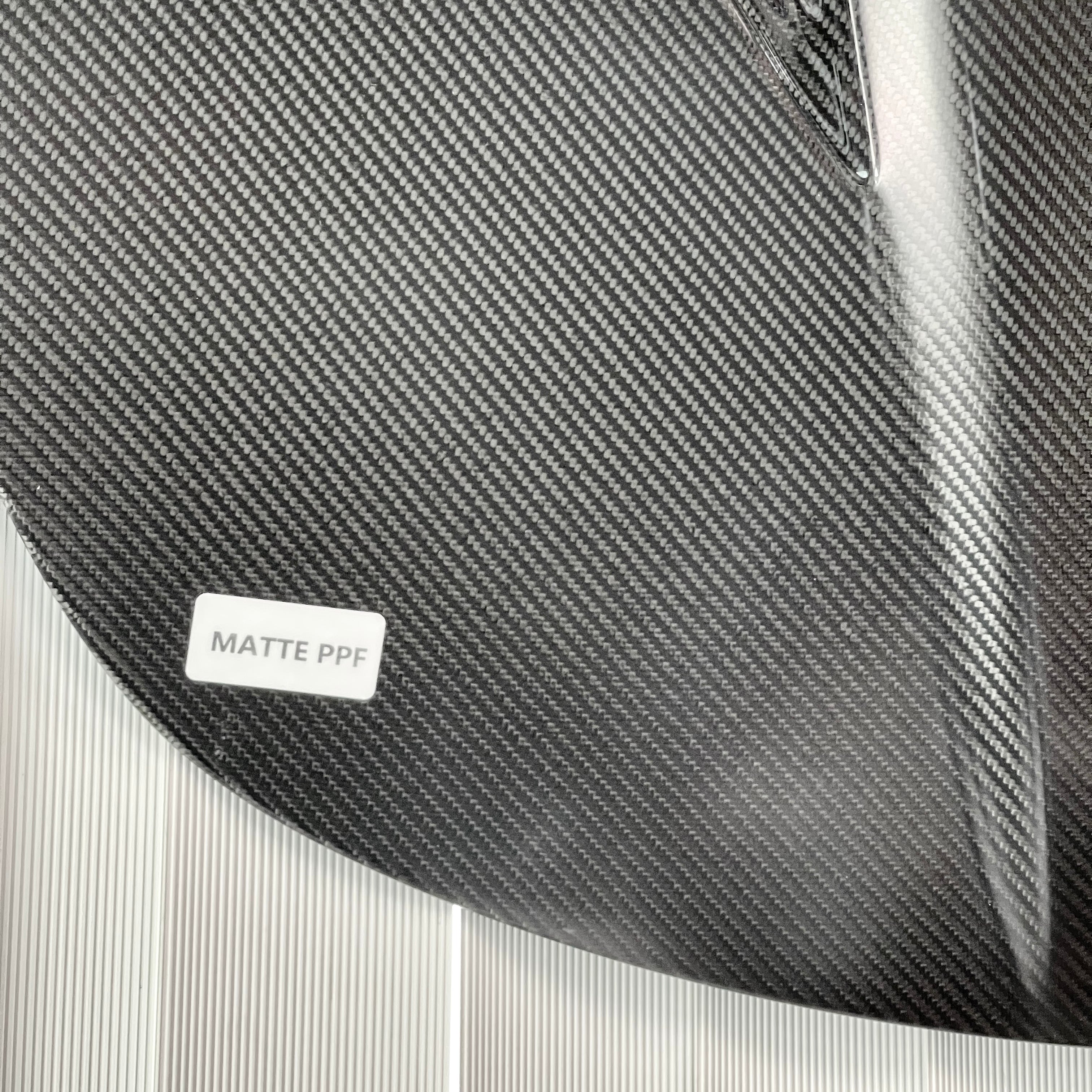 2017-2023 | Model 3 Viento Shark Tooth Hood - Dual Layer Clear Bra- Real Molded Carbon Fiber - Image 11