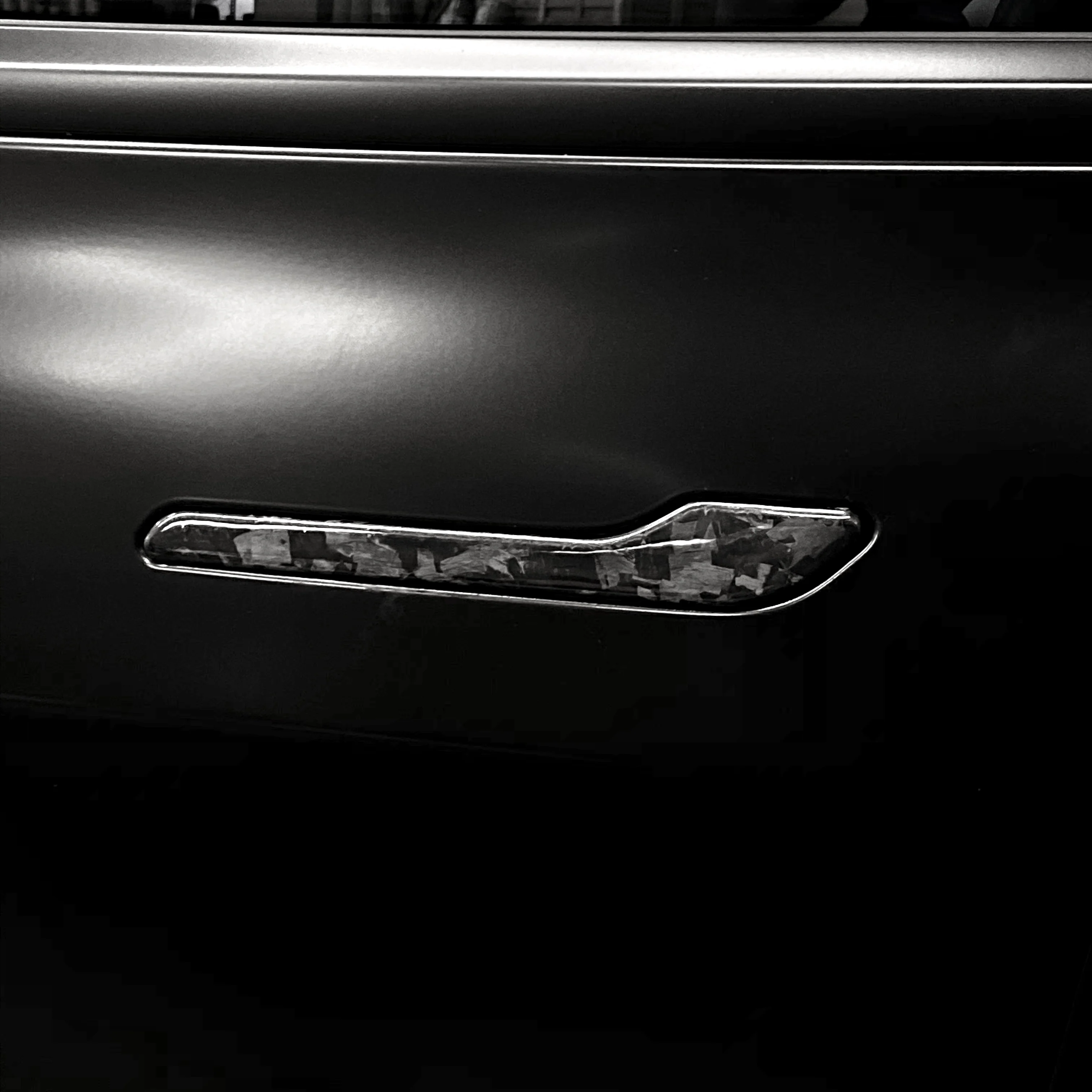Model 3 Door Handle Overlays - Real Forged Carbon Fiber - Image 9