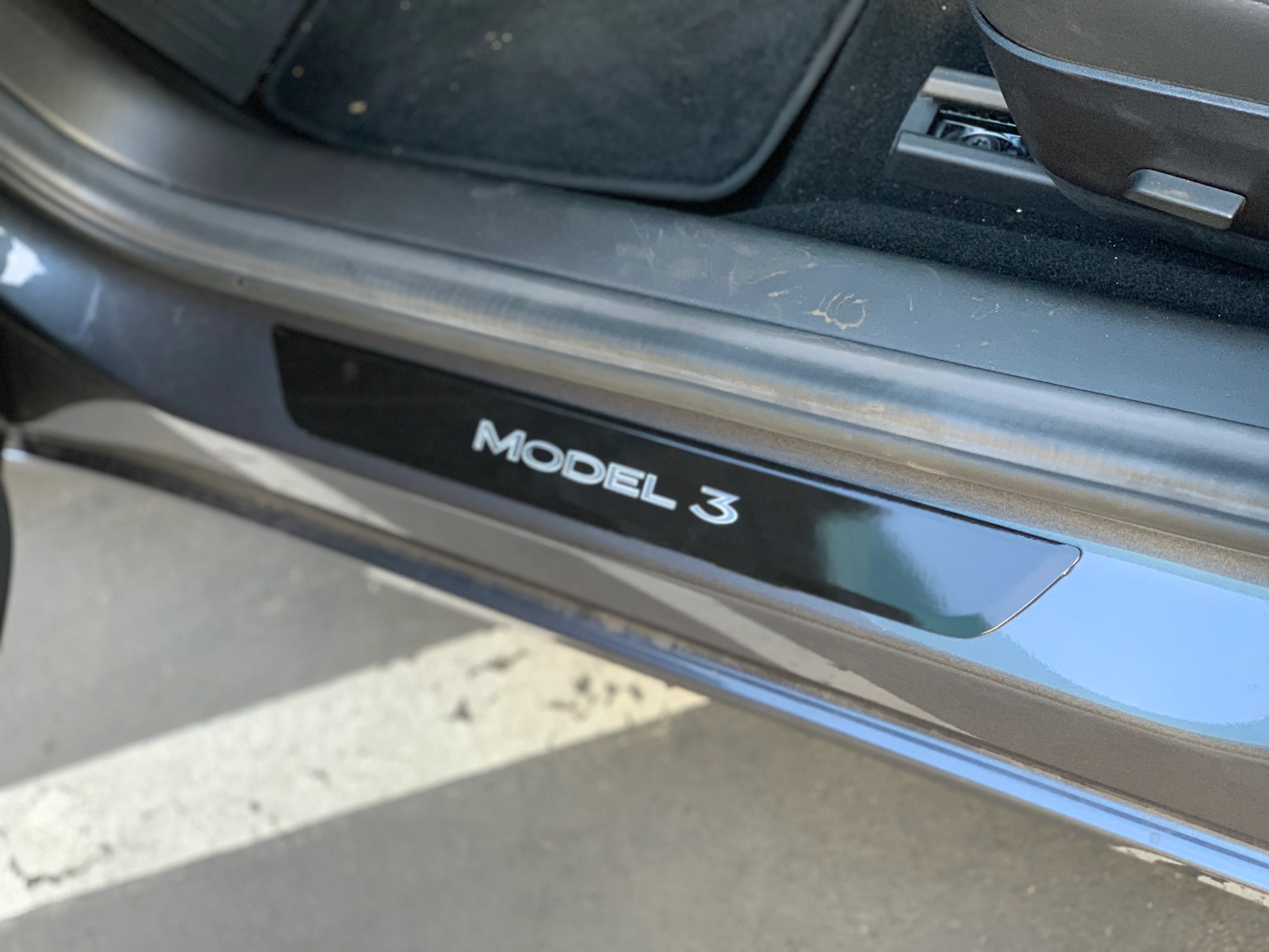 Model 3 Front Door Sill Vinyl Skin Covers (1 Pair) - Image 5