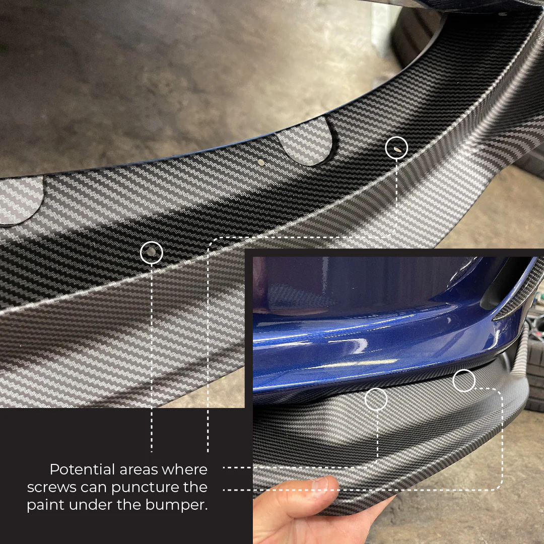 2017-2023 | Model 3 Front Lip Spoiler ABS Plastic (3 Pieces) - Variety* - Image 3